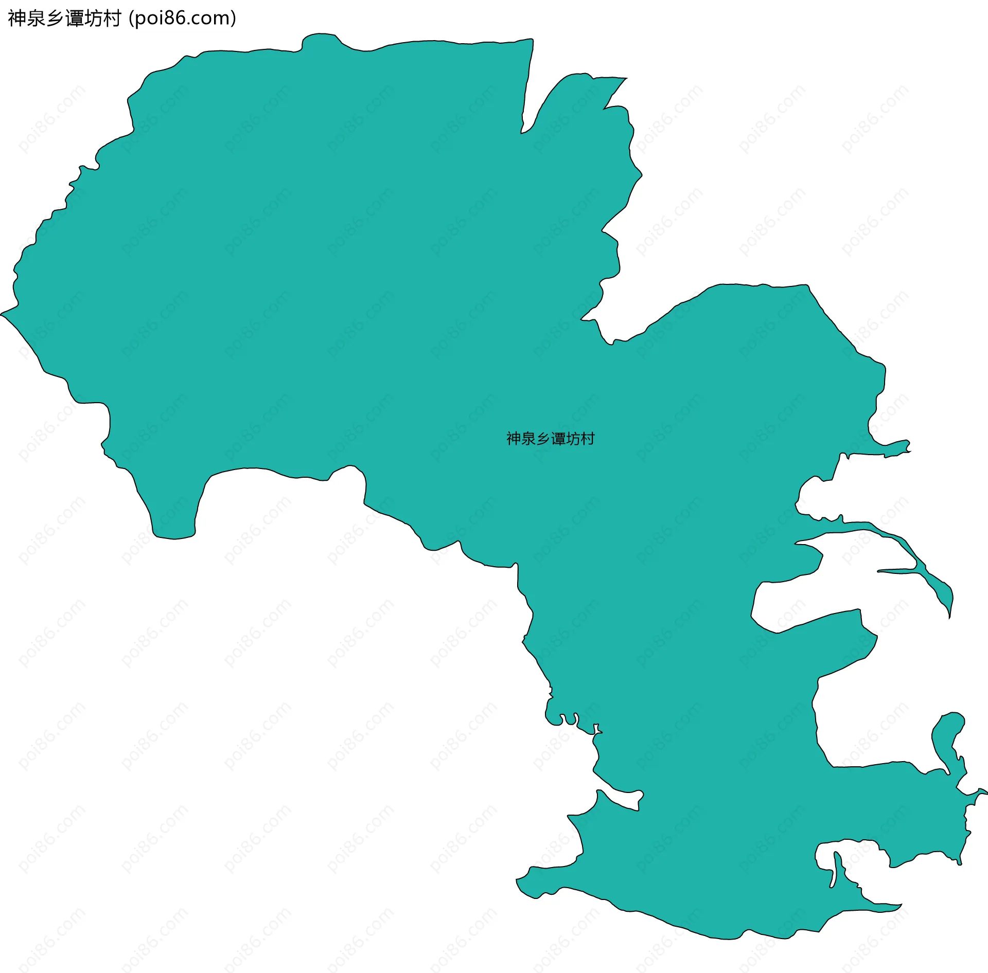 神泉乡谭坊村边界地图