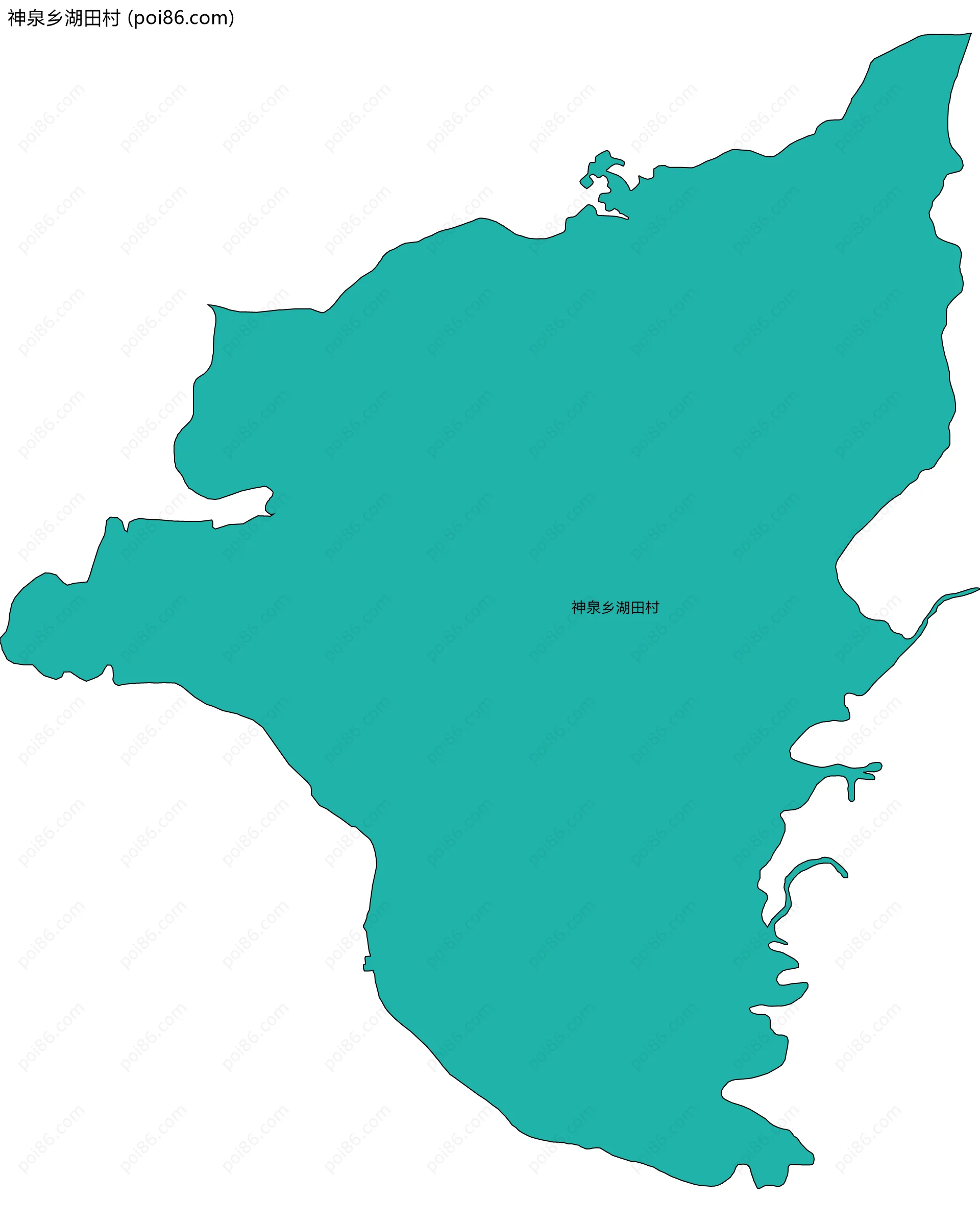 神泉乡湖田村边界地图