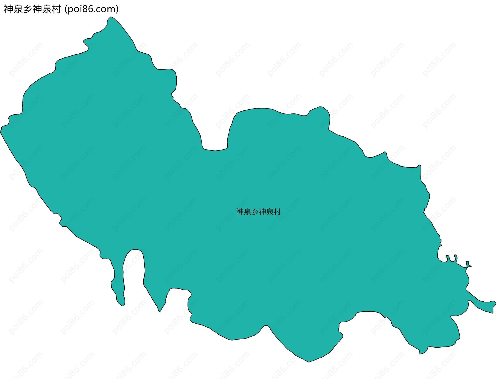 神泉乡神泉村边界地图