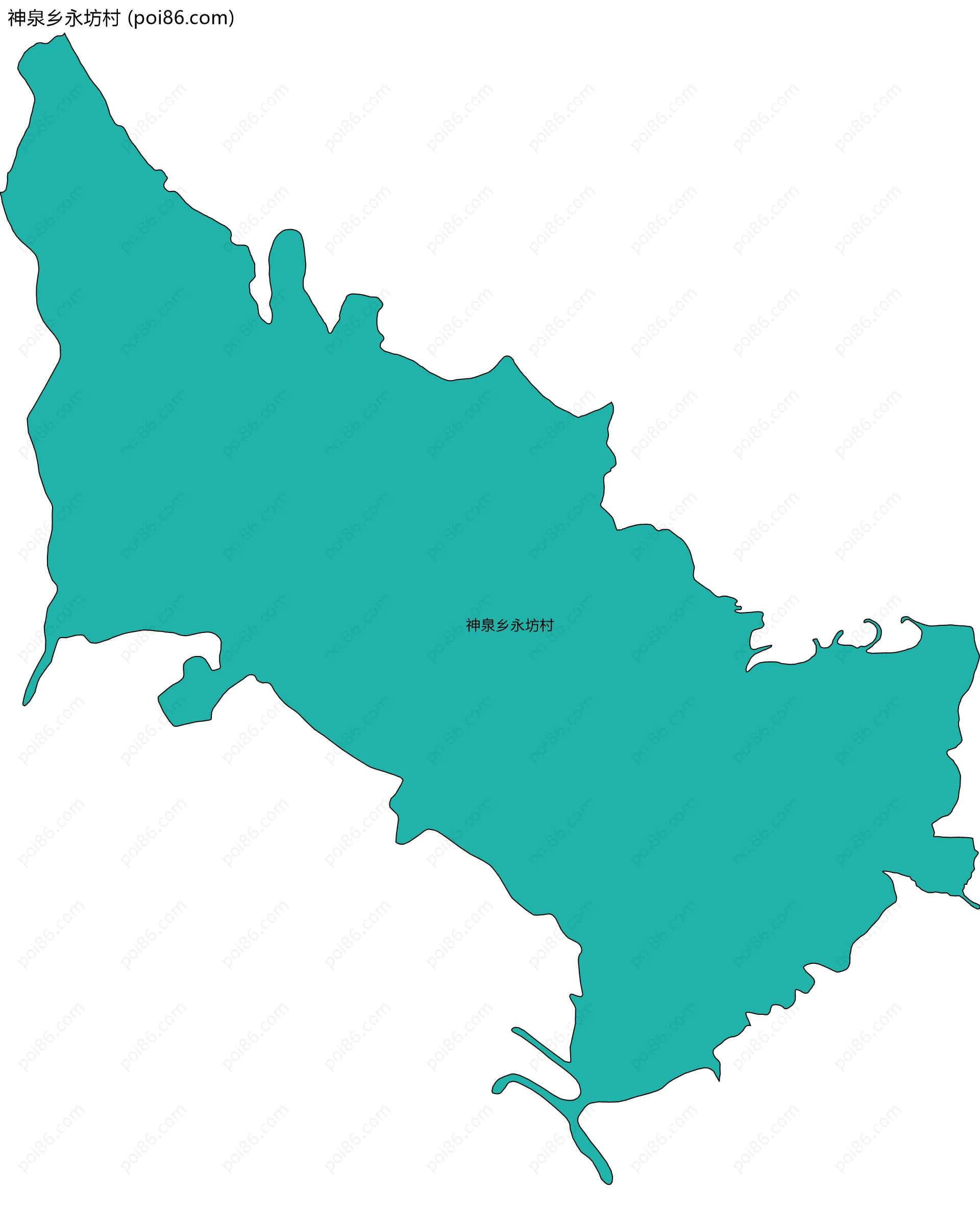 神泉乡永坊村边界地图