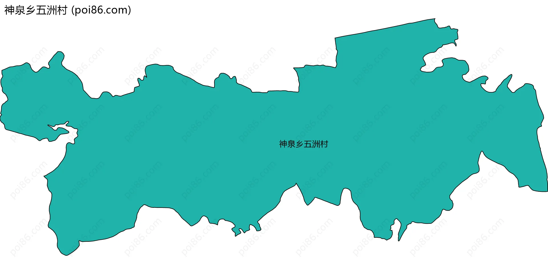 神泉乡五洲村边界地图