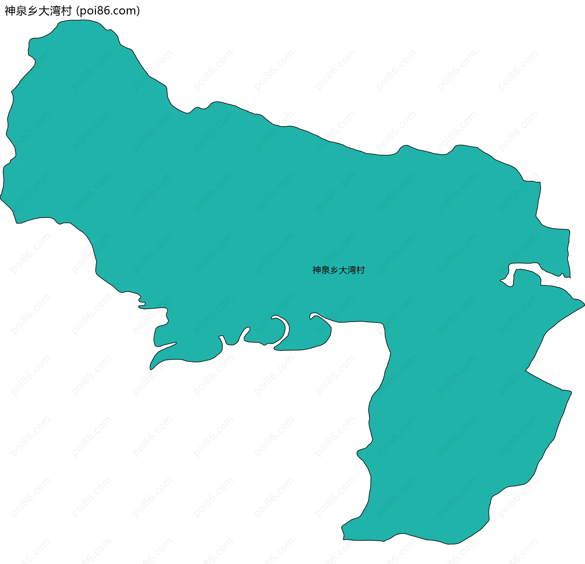 神泉乡大湾村边界地图