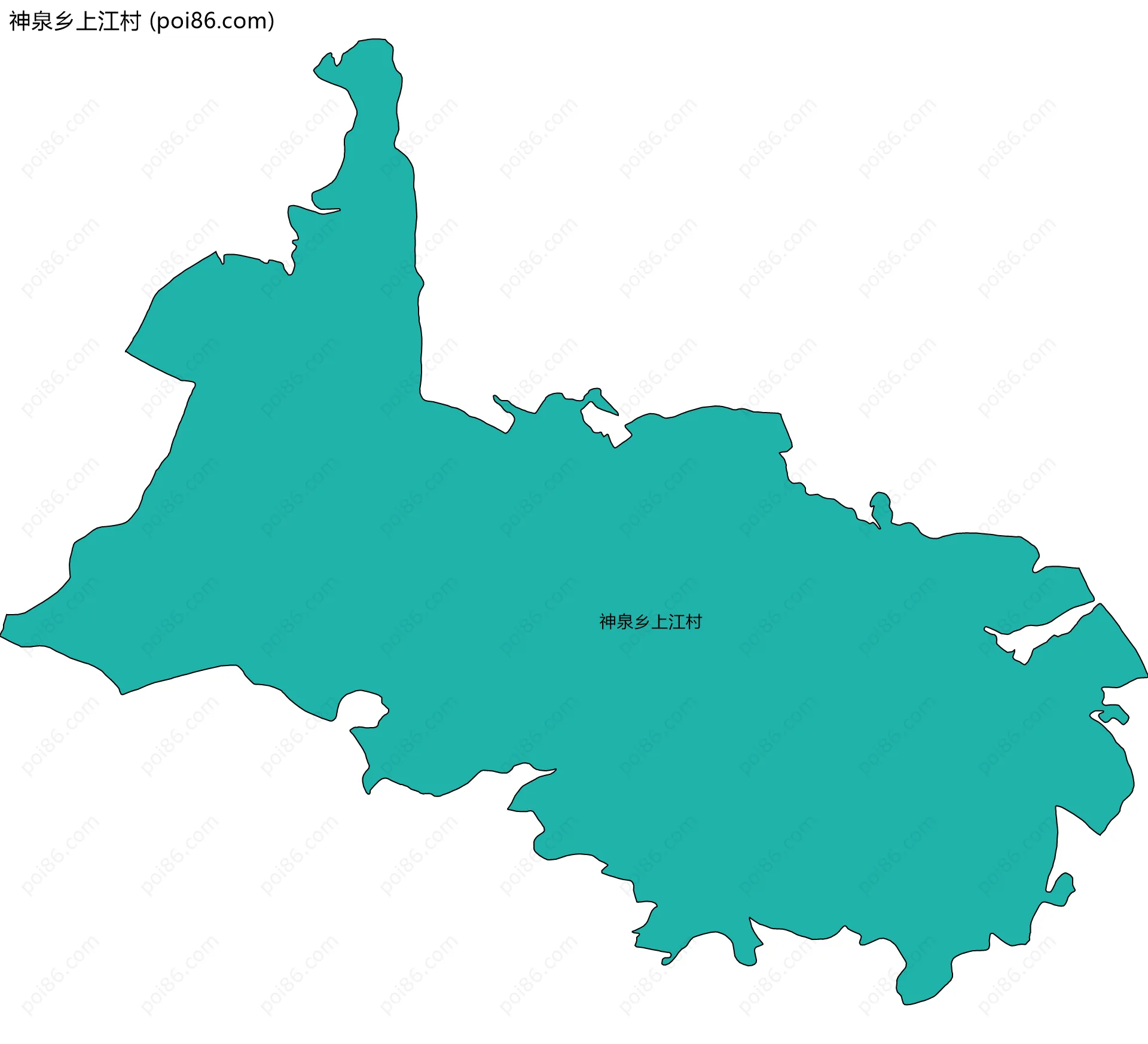 神泉乡上江村边界地图