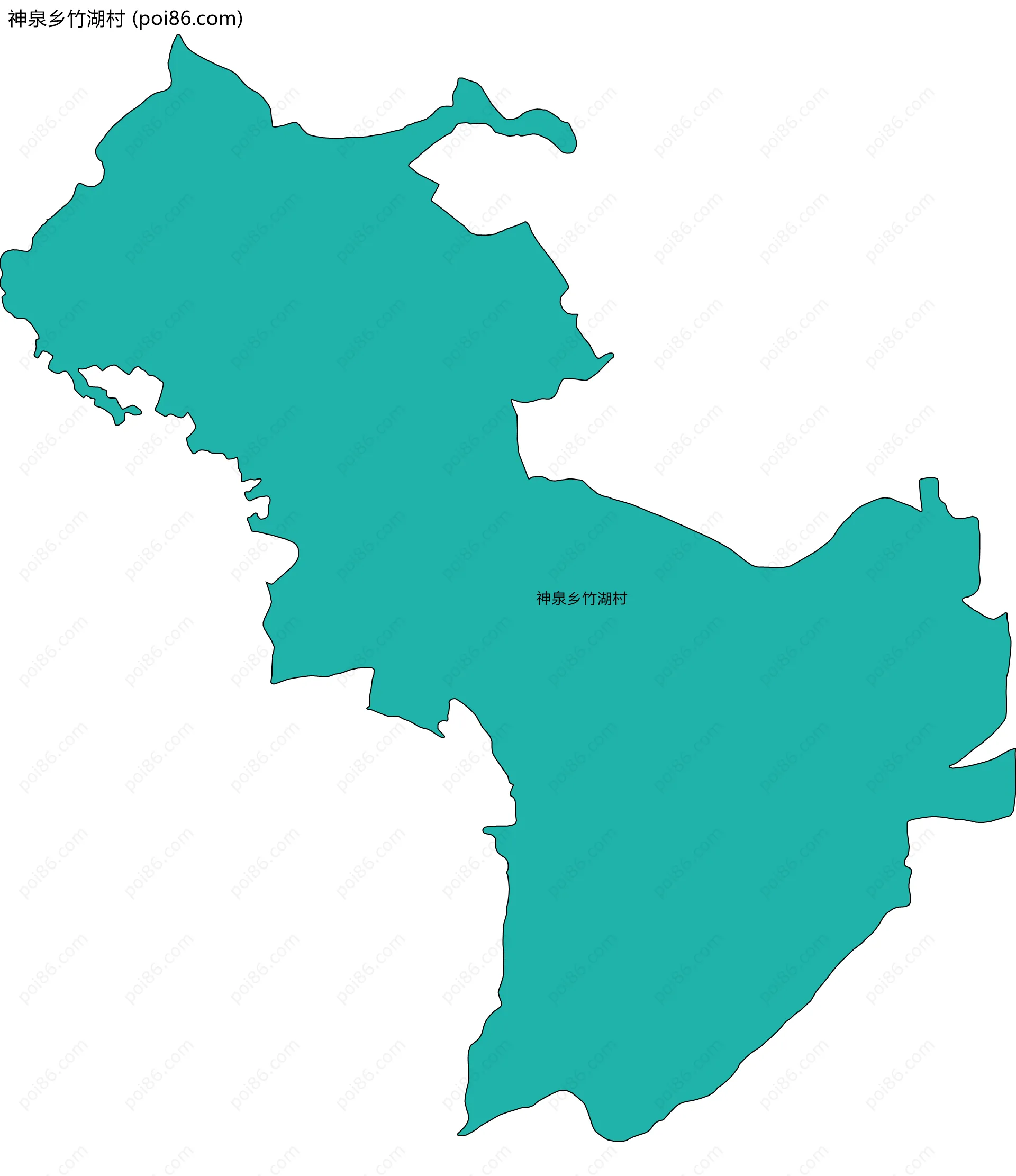 神泉乡竹湖村边界地图