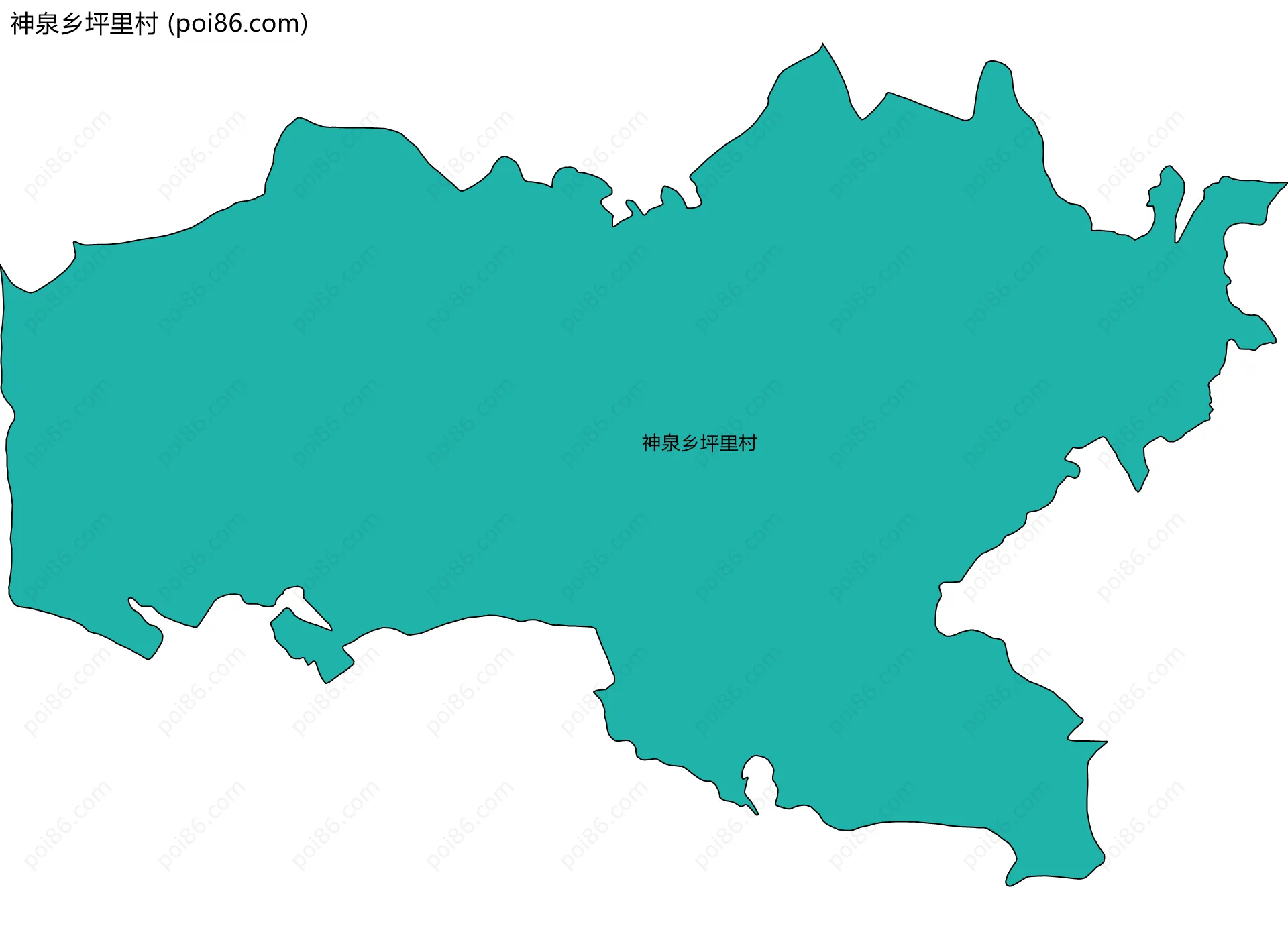 神泉乡坪里村边界地图