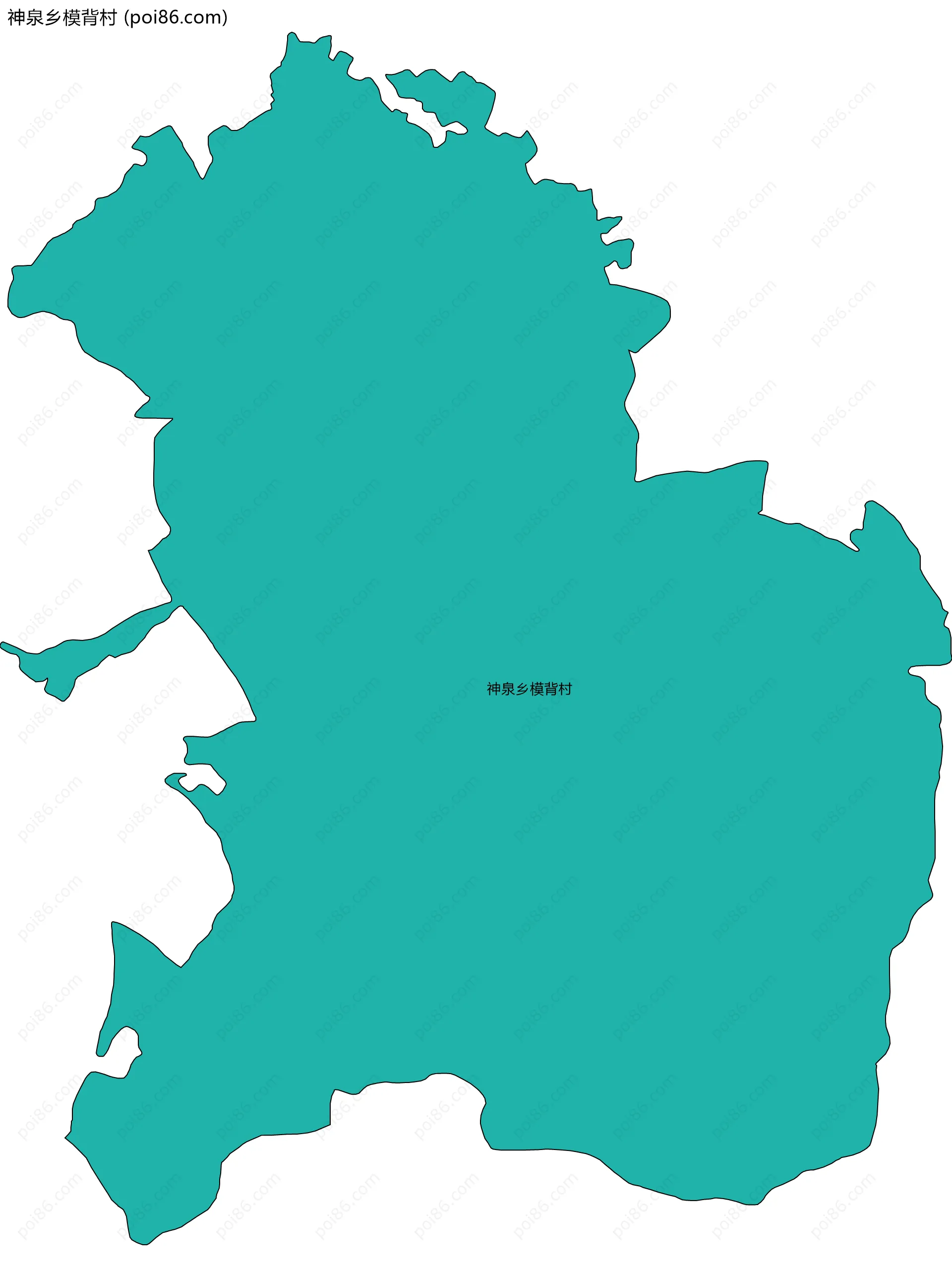 神泉乡模背村边界地图