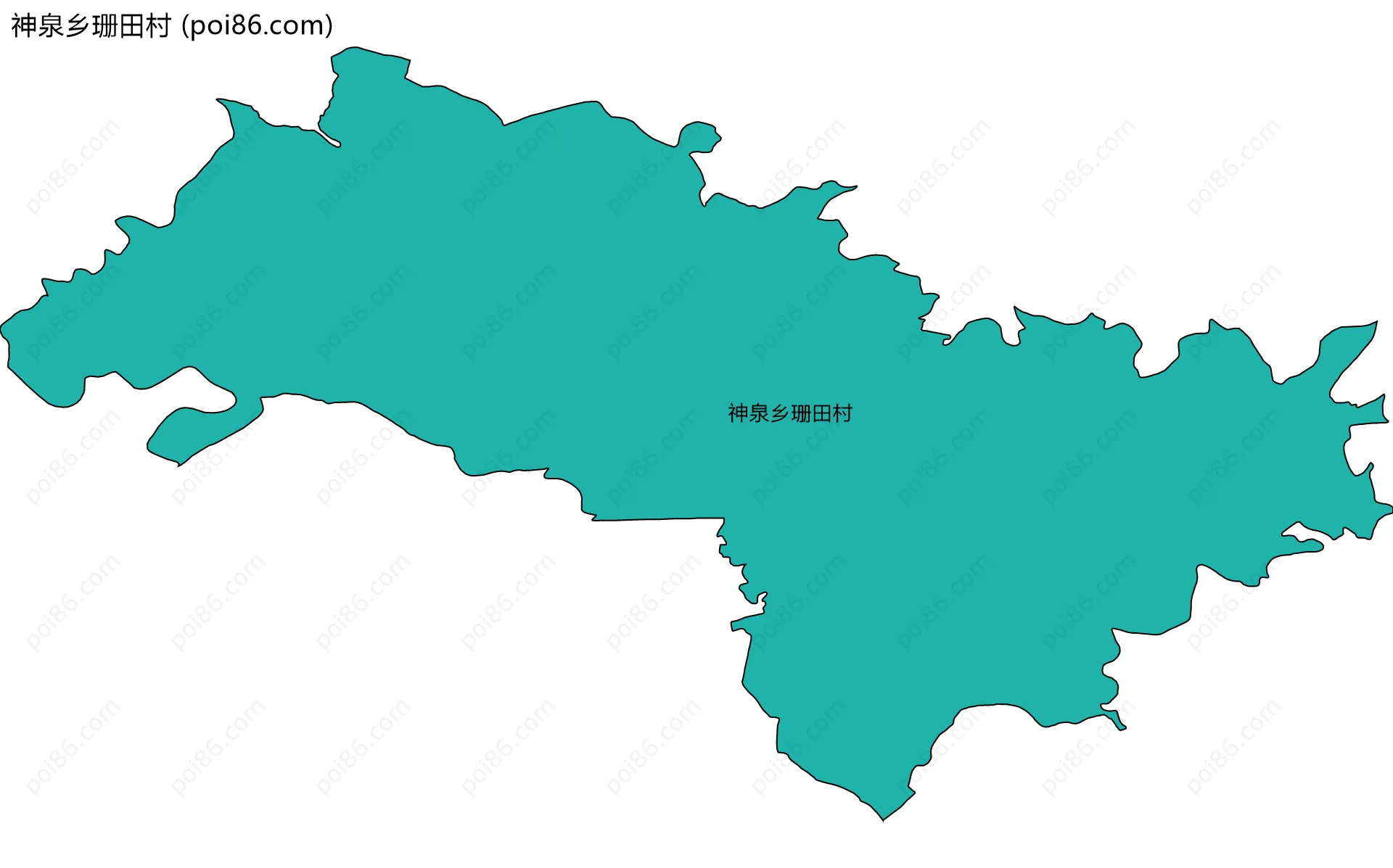 神泉乡珊田村边界地图