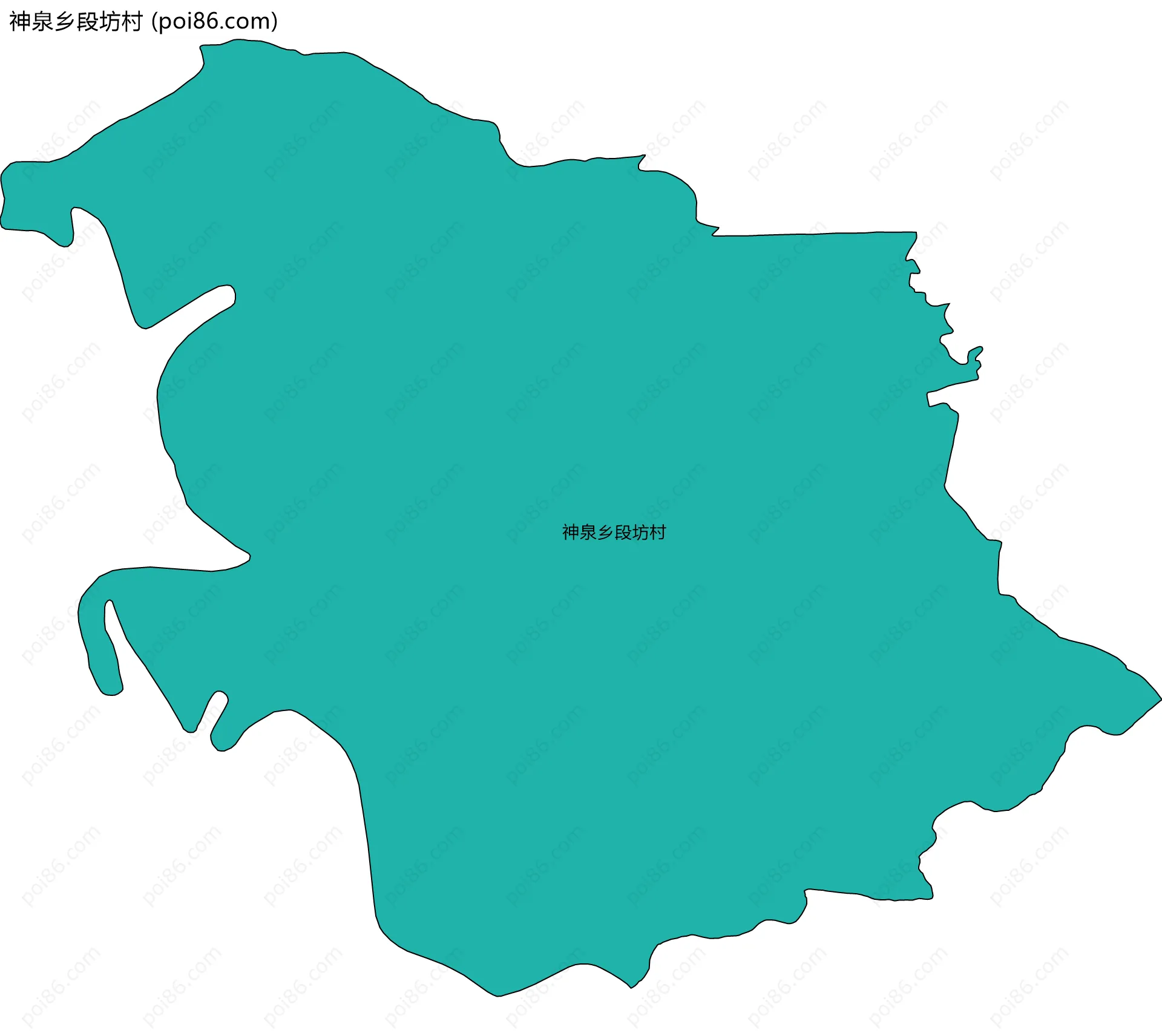 神泉乡段坊村边界地图