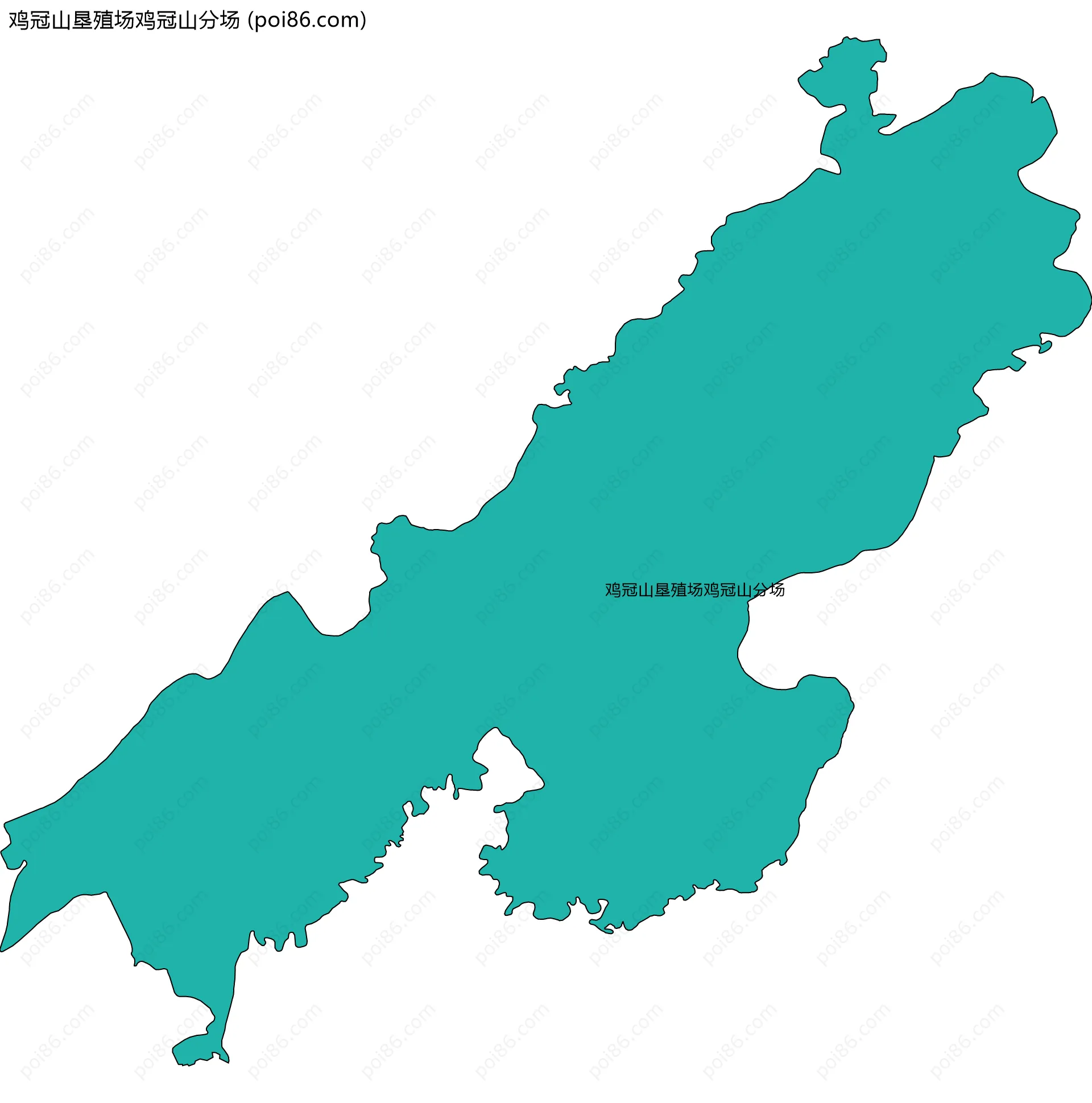 鸡冠山垦殖场鸡冠山分场边界地图