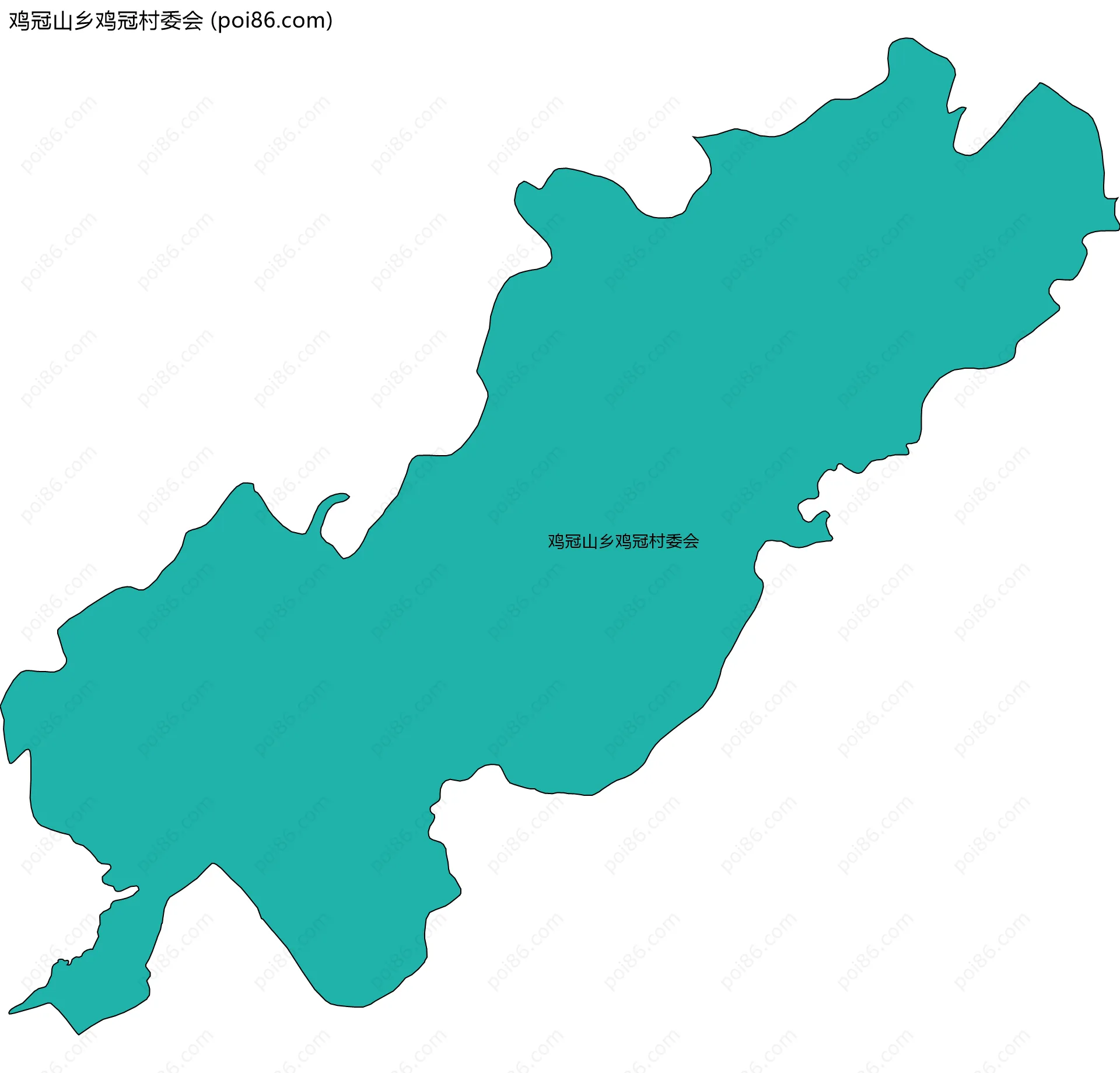 鸡冠山乡鸡冠村委会边界地图
