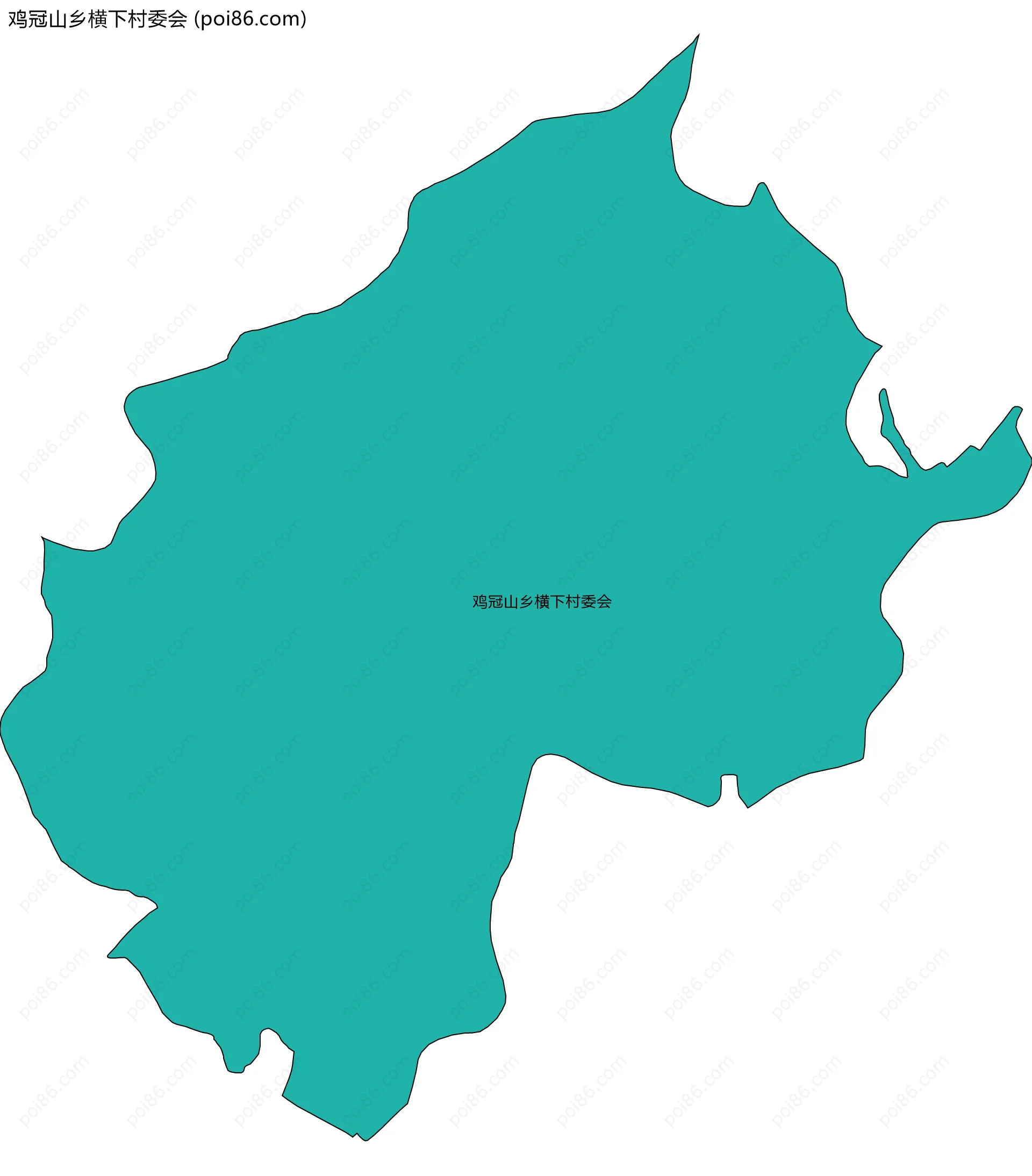 鸡冠山乡横下村委会边界地图