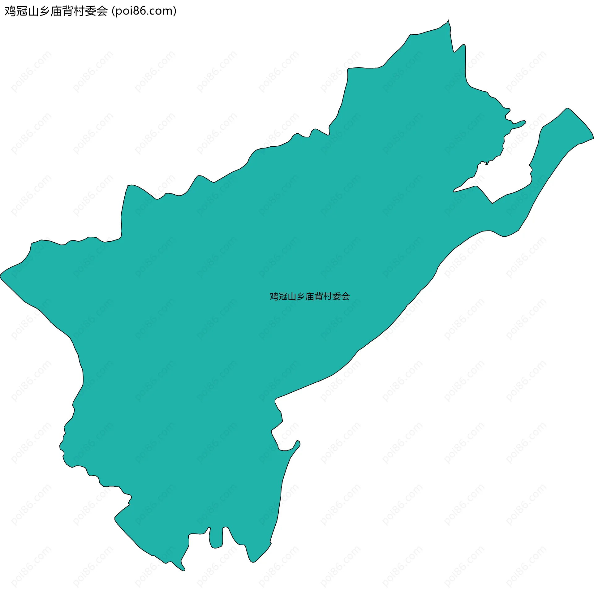 鸡冠山乡庙背村委会边界地图