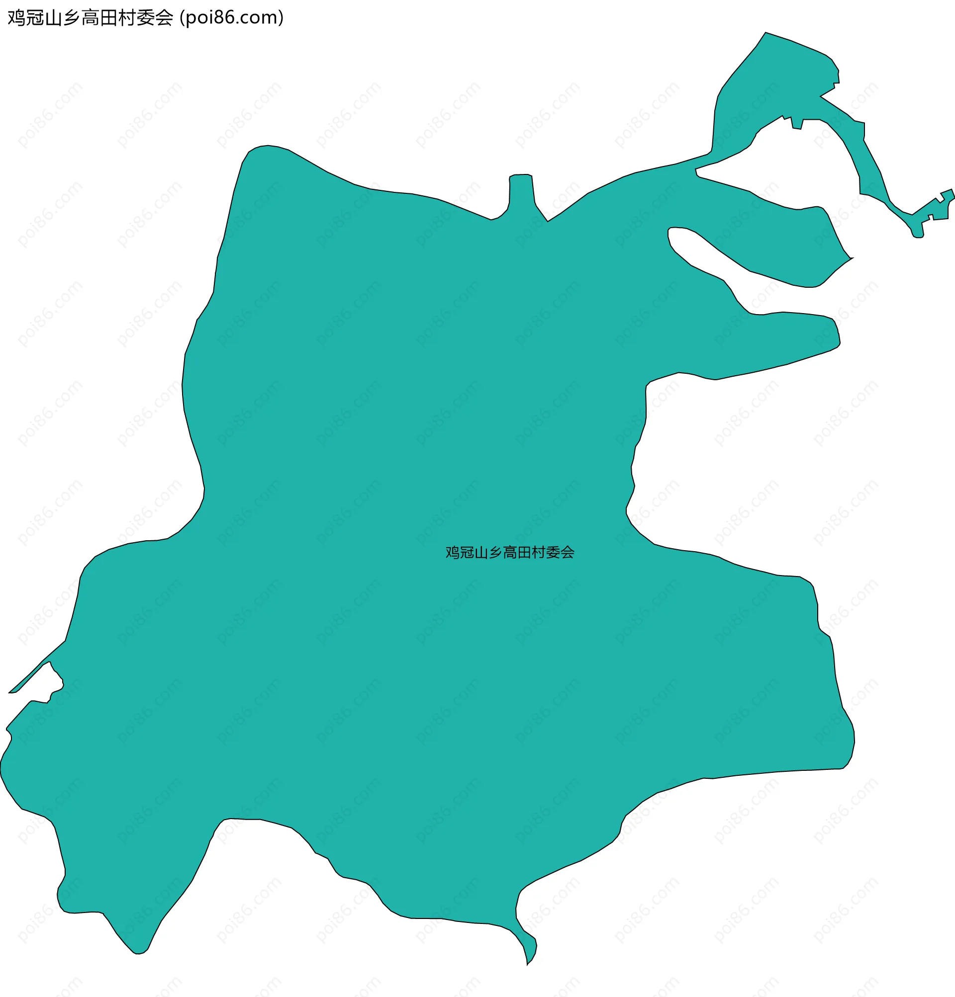 鸡冠山乡高田村委会边界地图