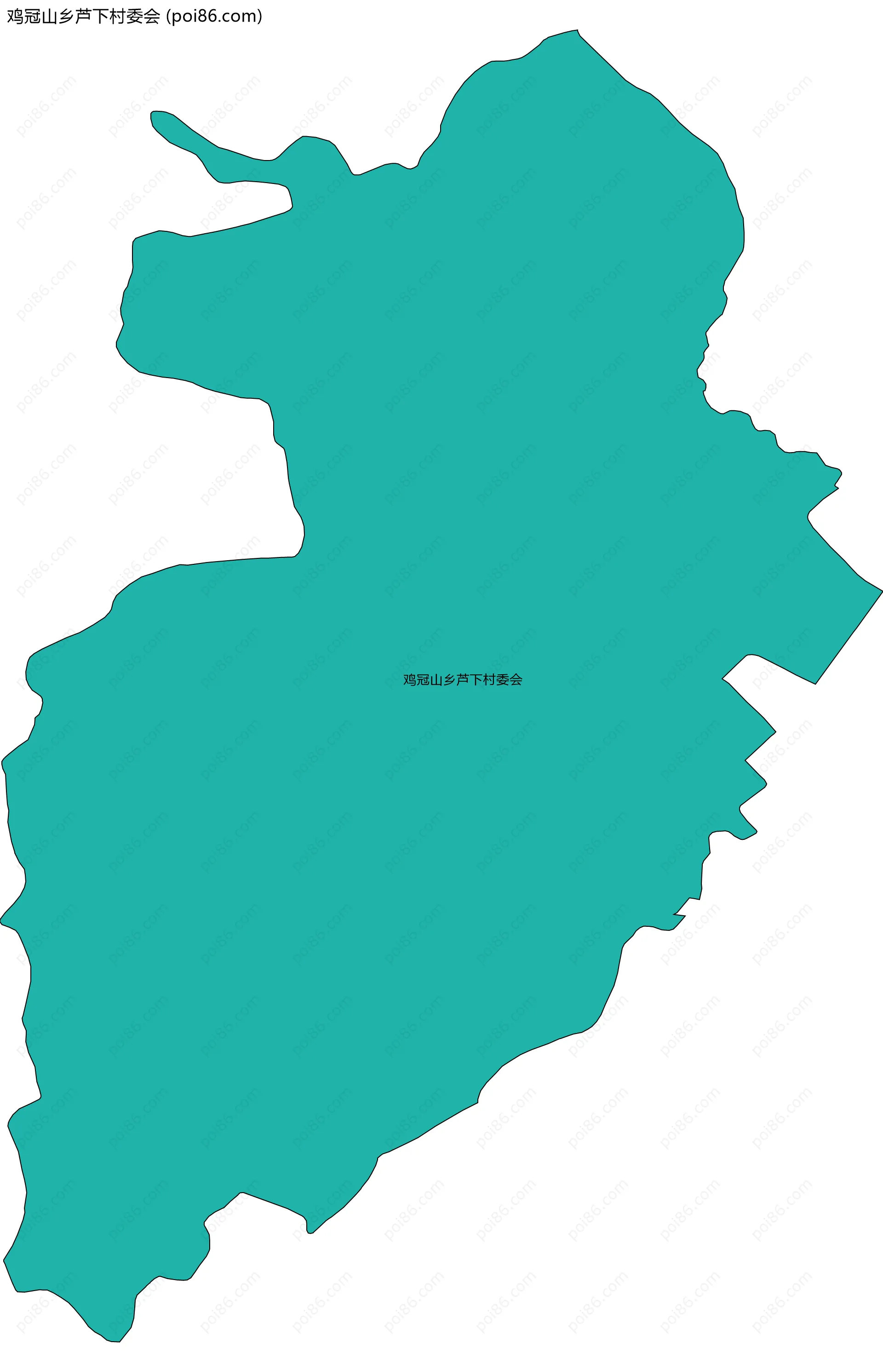 鸡冠山乡芦下村委会边界地图