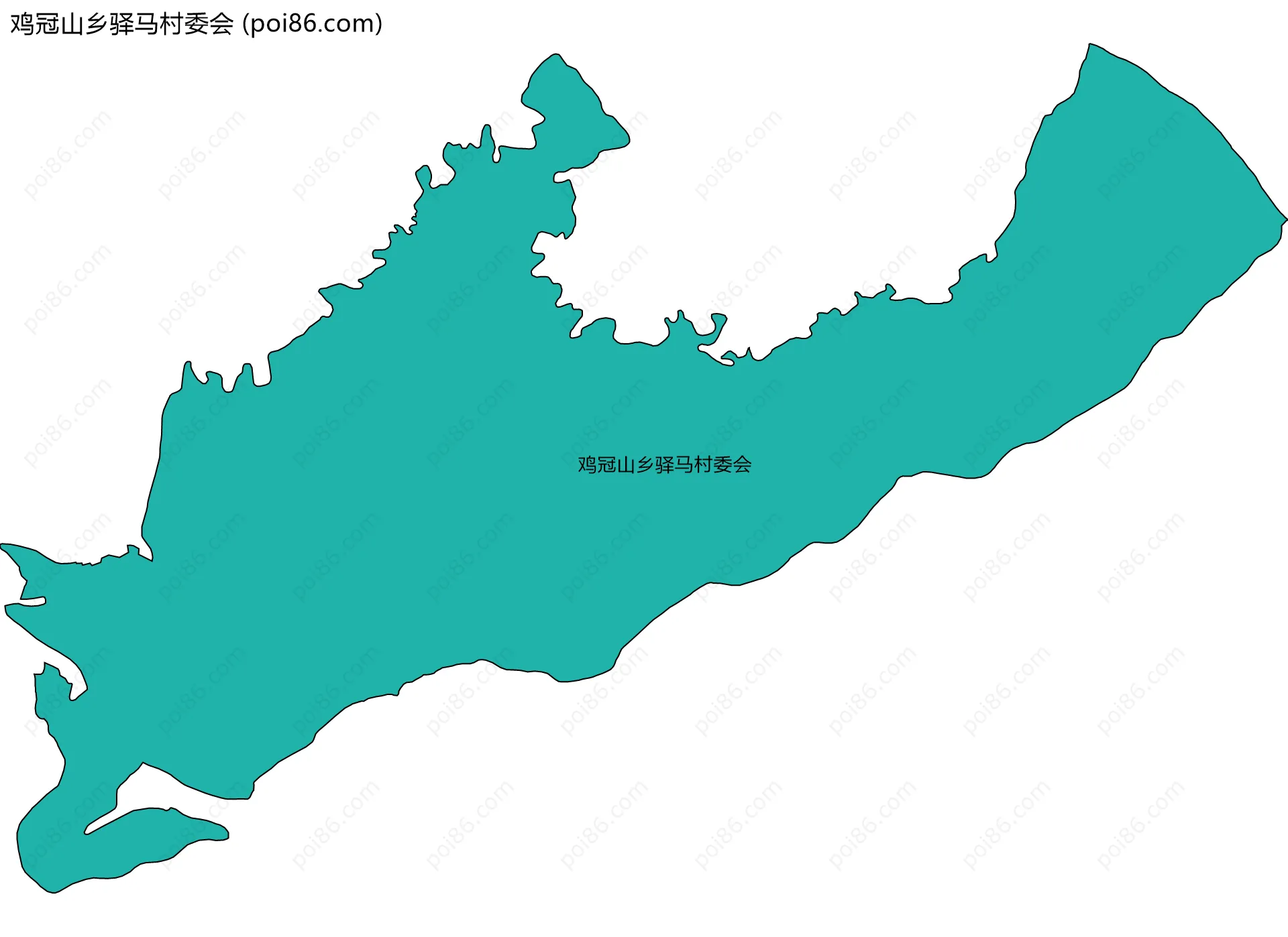鸡冠山乡驿马村委会边界地图