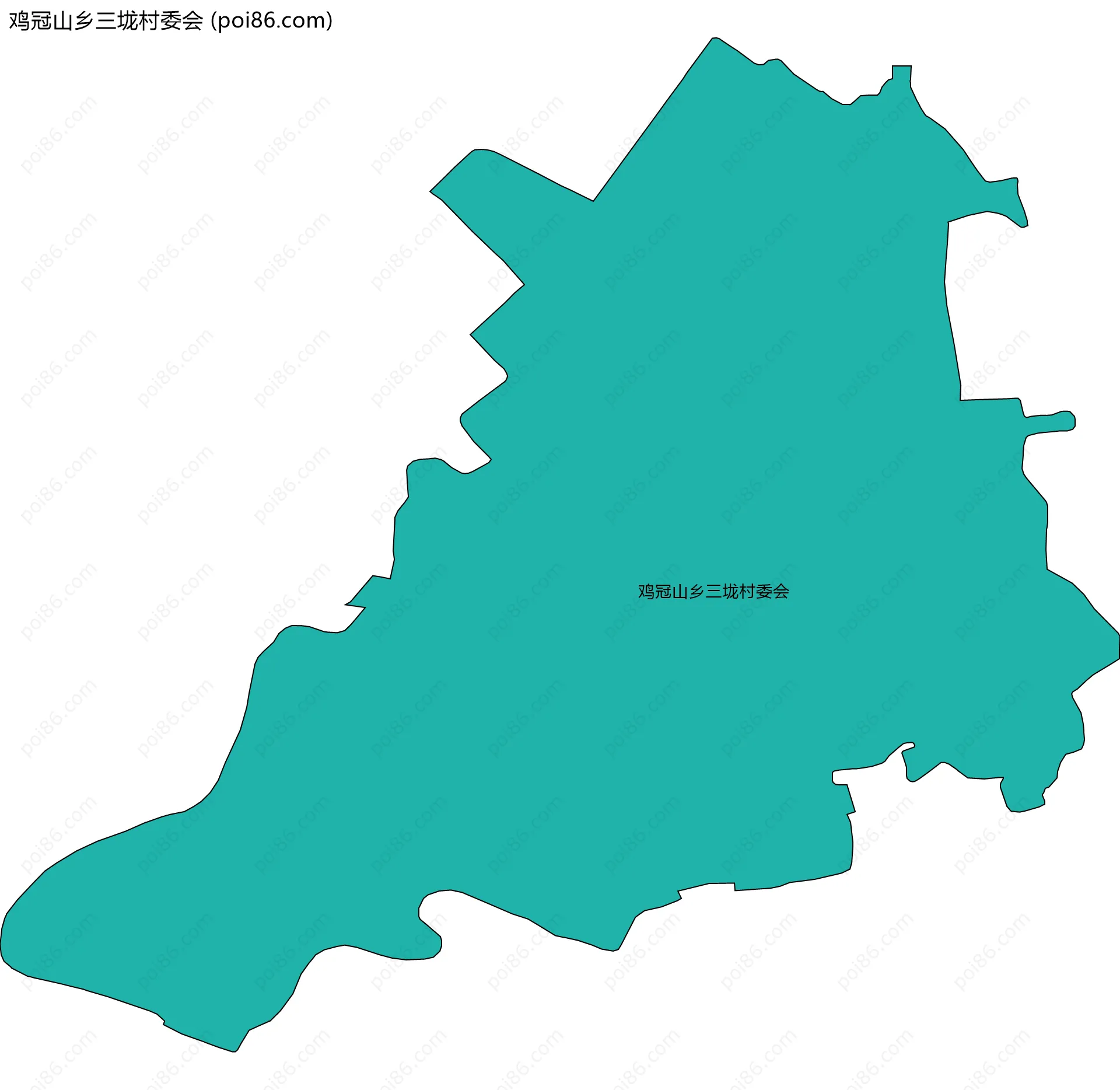 鸡冠山乡三垅村委会边界地图