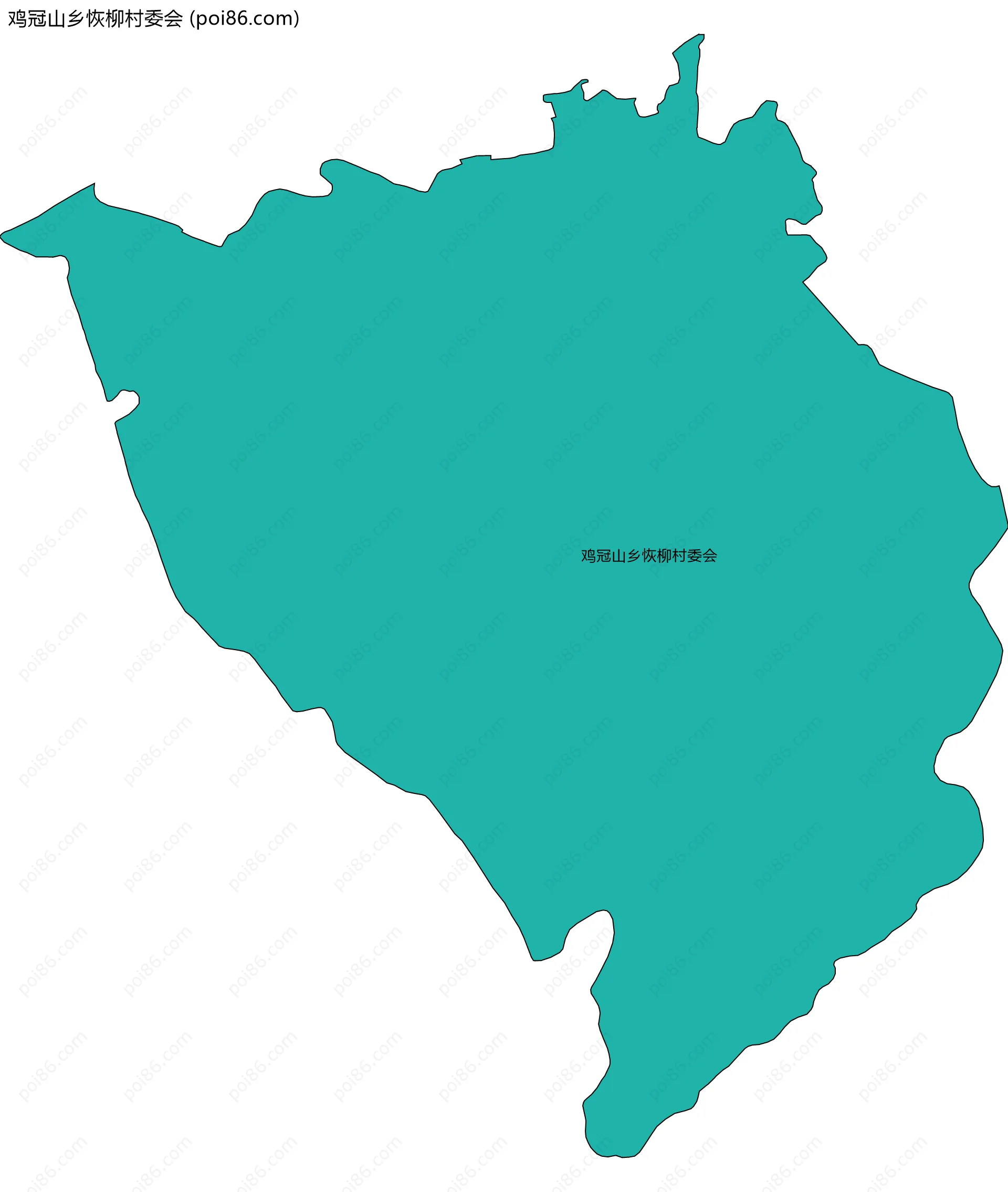 鸡冠山乡恢柳村委会边界地图