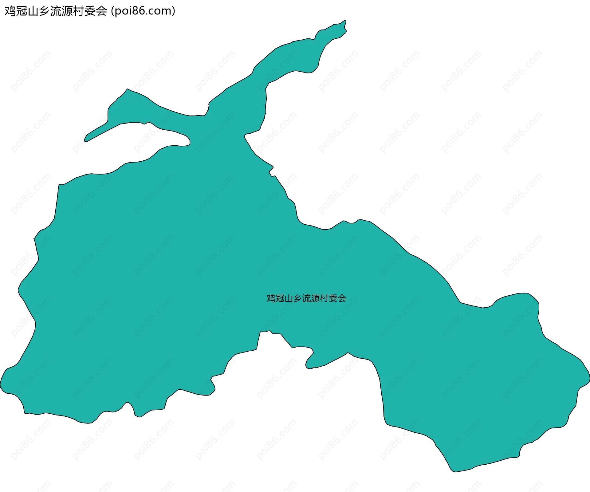 鸡冠山乡流源村委会边界地图