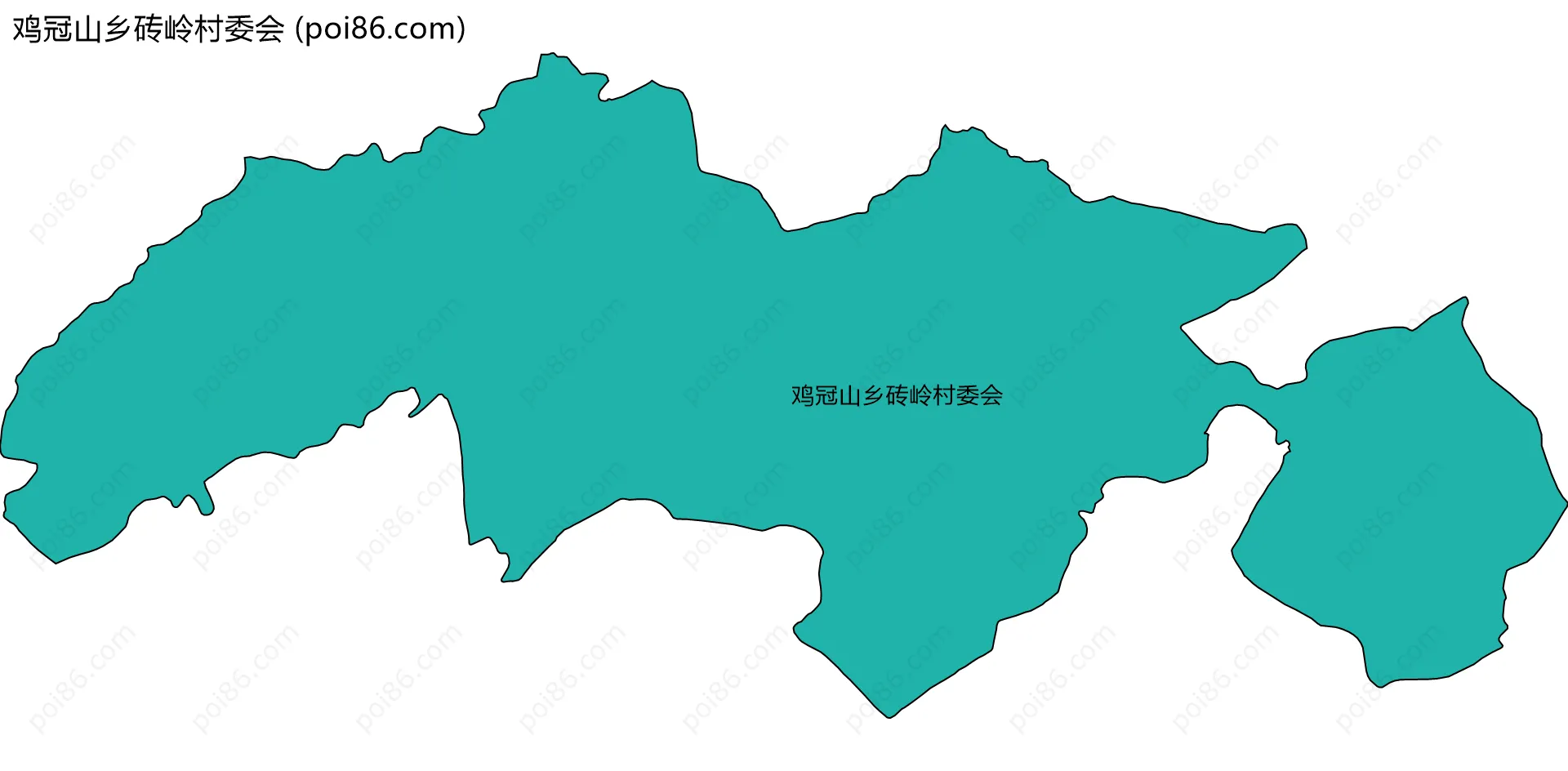 鸡冠山乡砖岭村委会边界地图