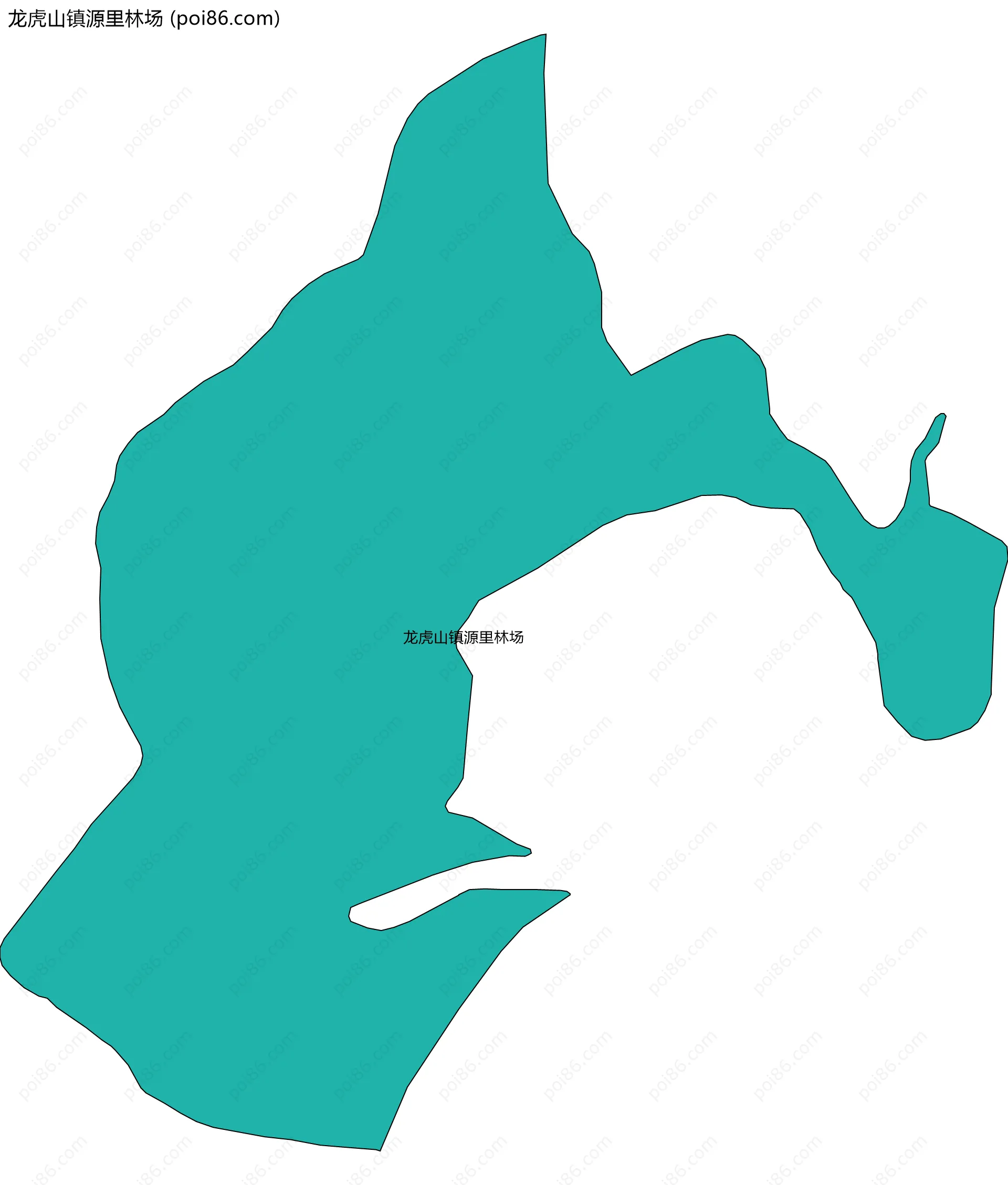 龙虎山镇源里林场边界地图