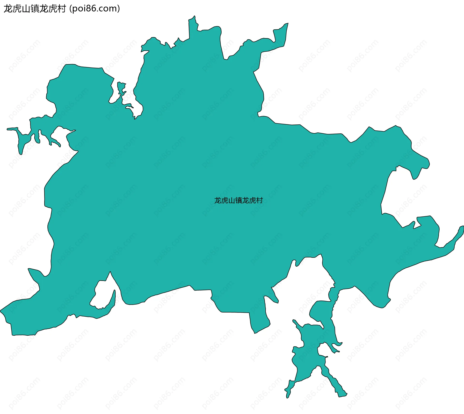 龙虎山镇龙虎村边界地图