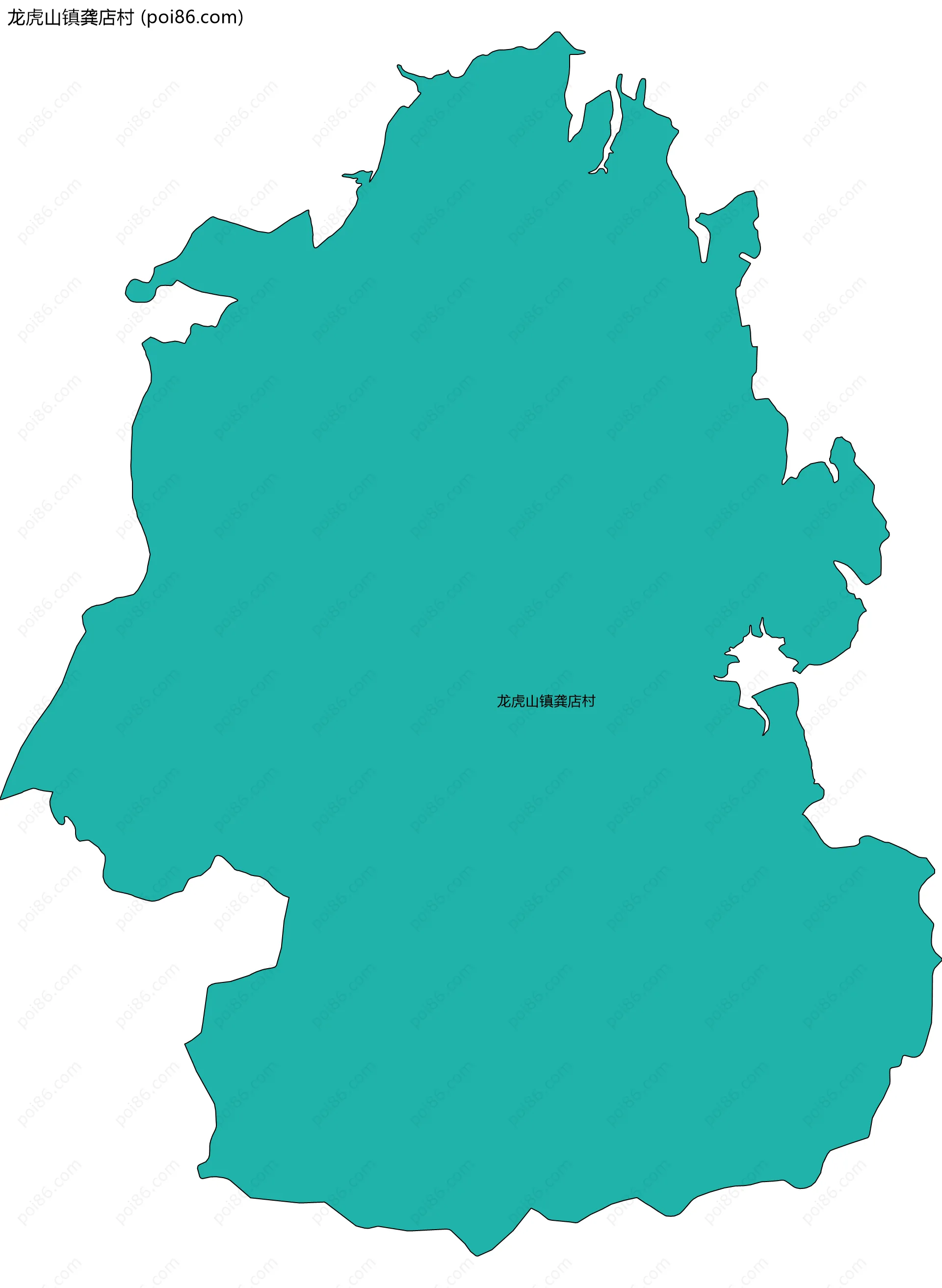 龙虎山镇龚店村边界地图