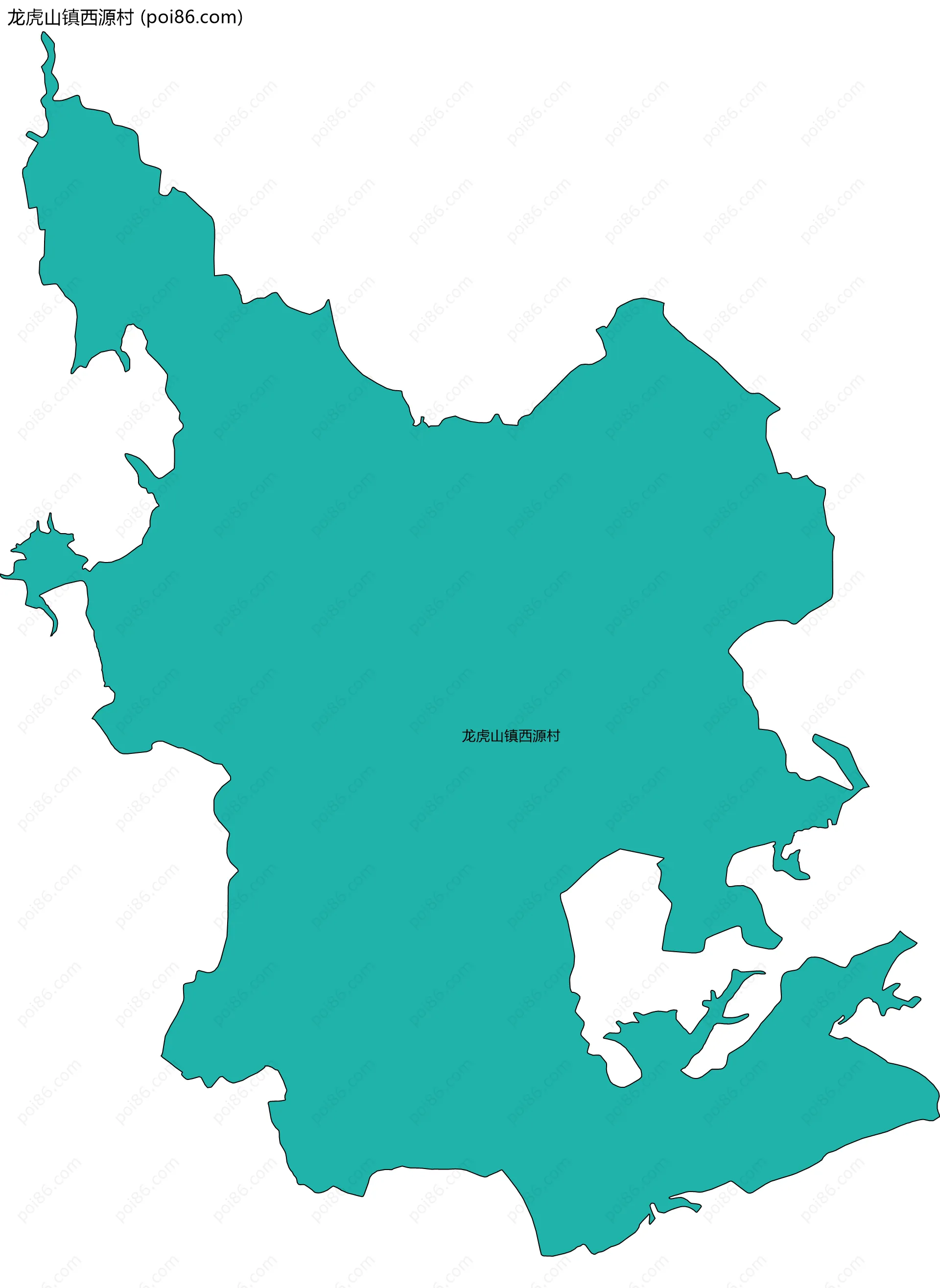 龙虎山镇西源村边界地图