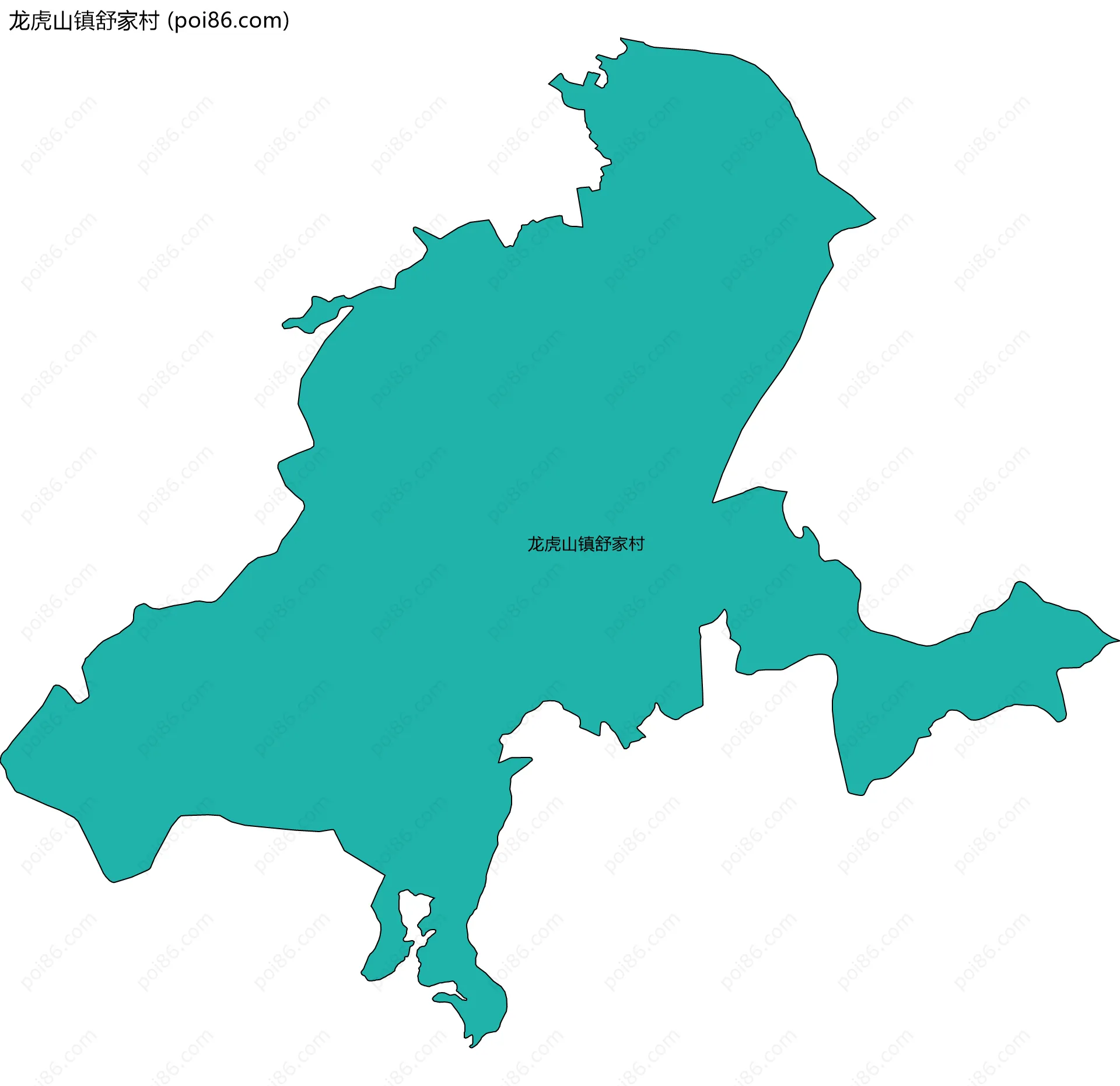 龙虎山镇舒家村边界地图