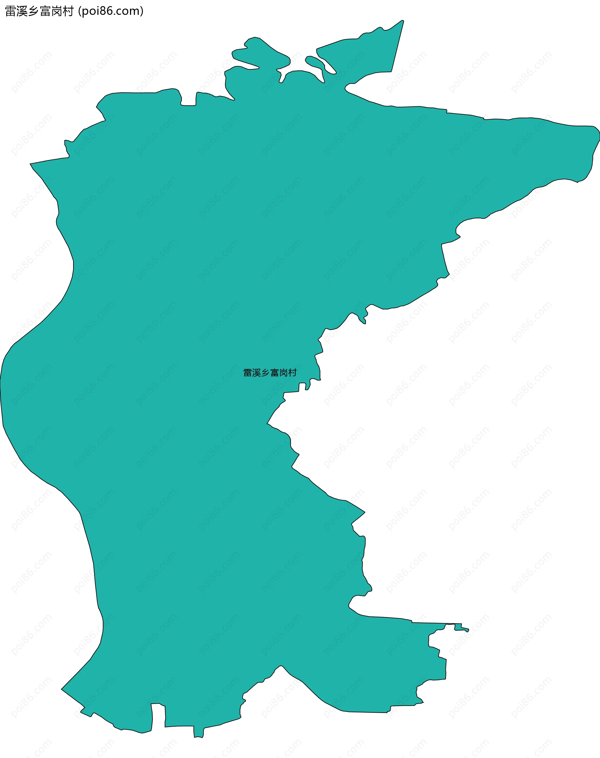 雷溪乡富岗村边界地图