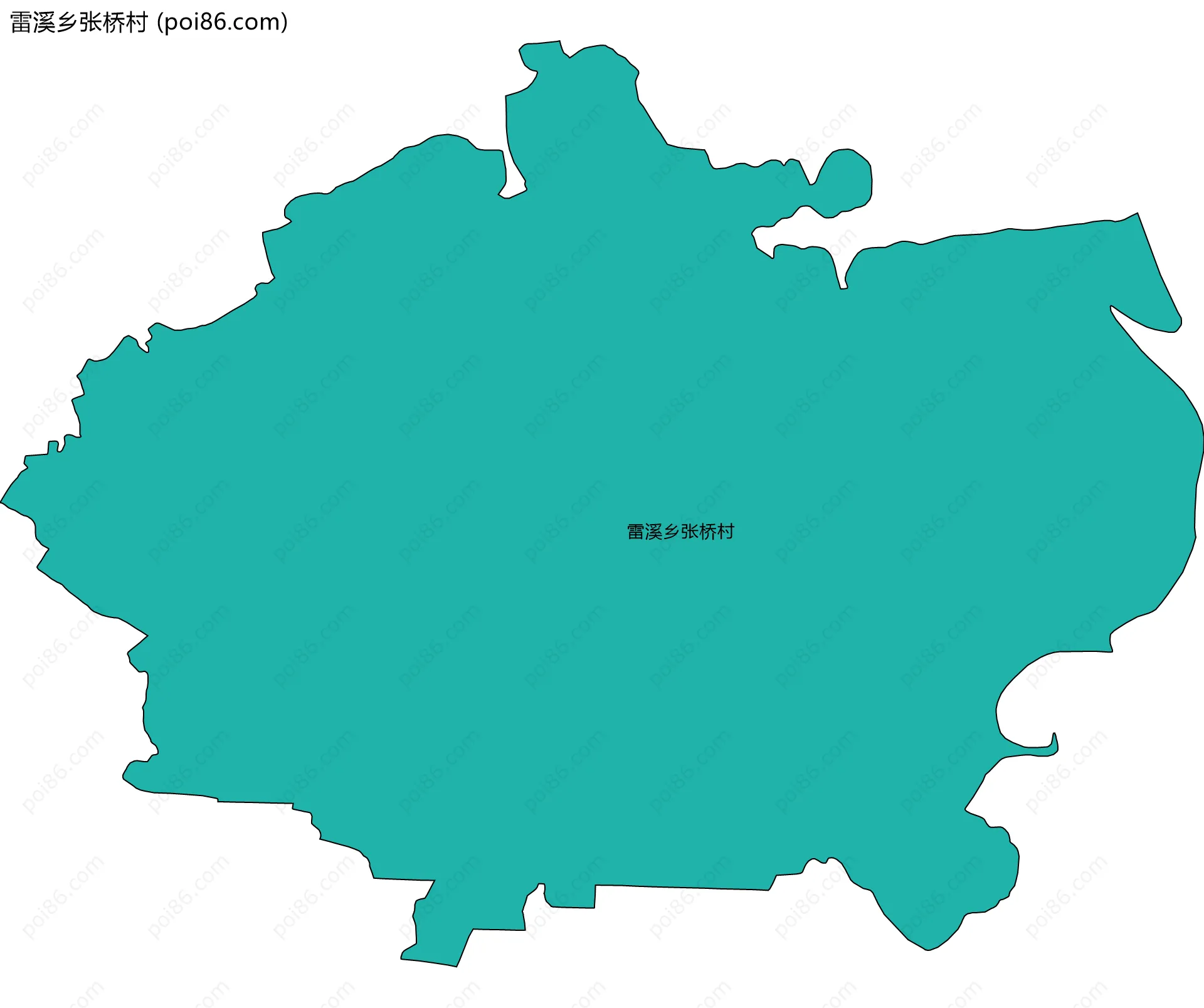 雷溪乡张桥村边界地图