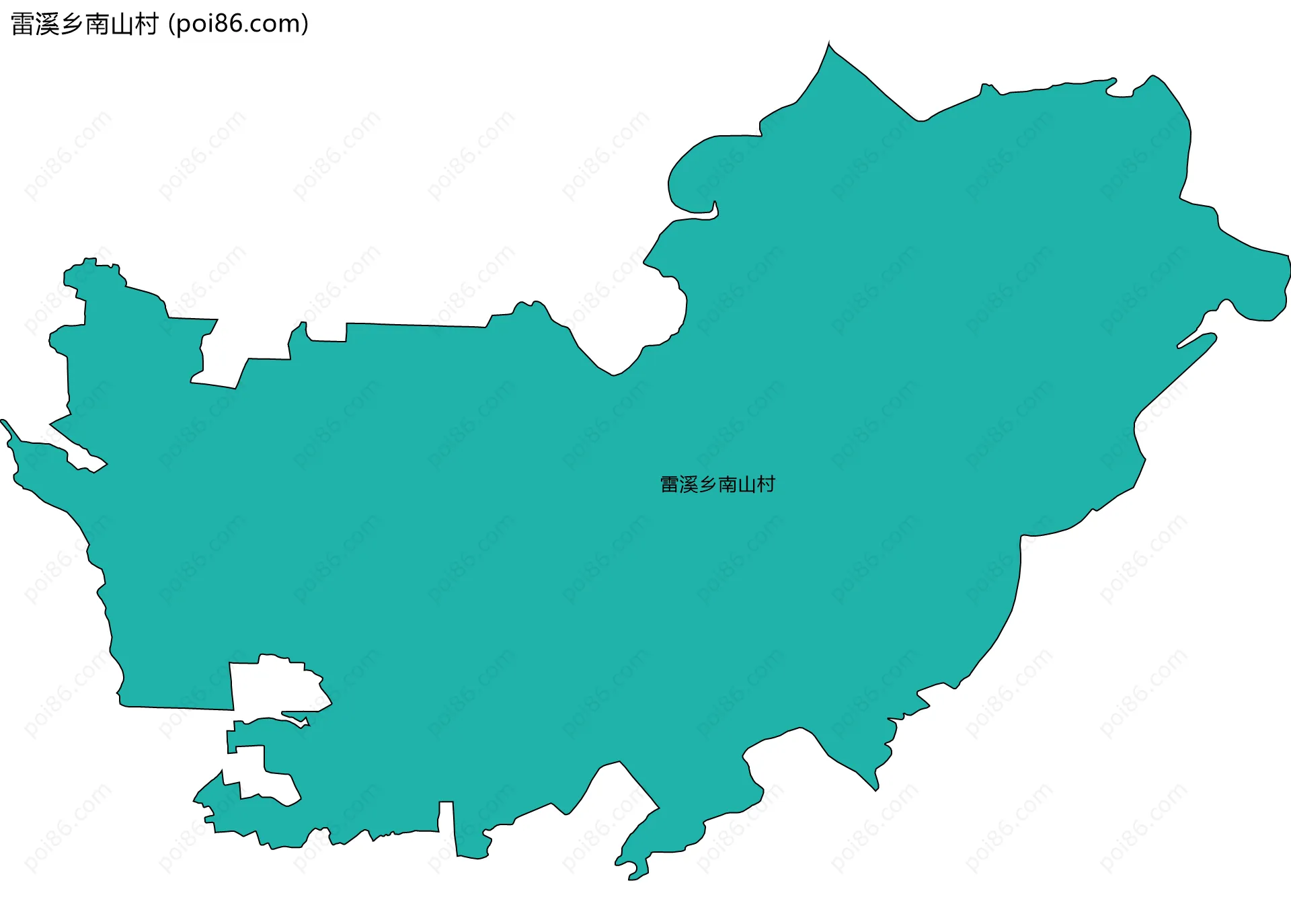雷溪乡南山村边界地图