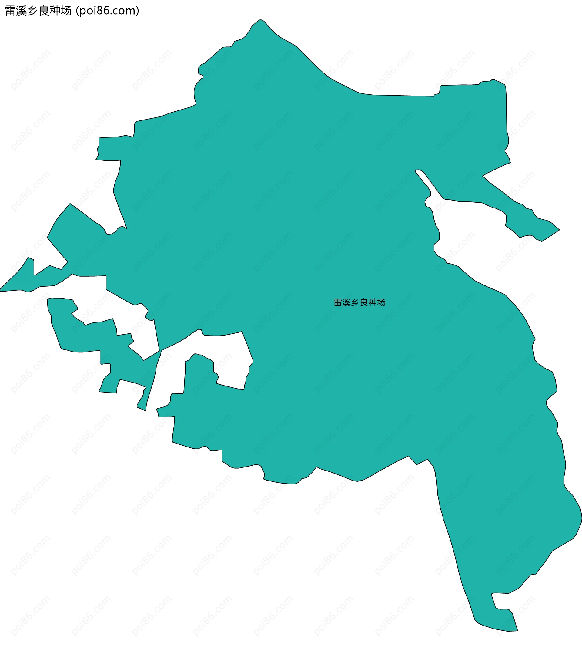 雷溪乡良种场边界地图