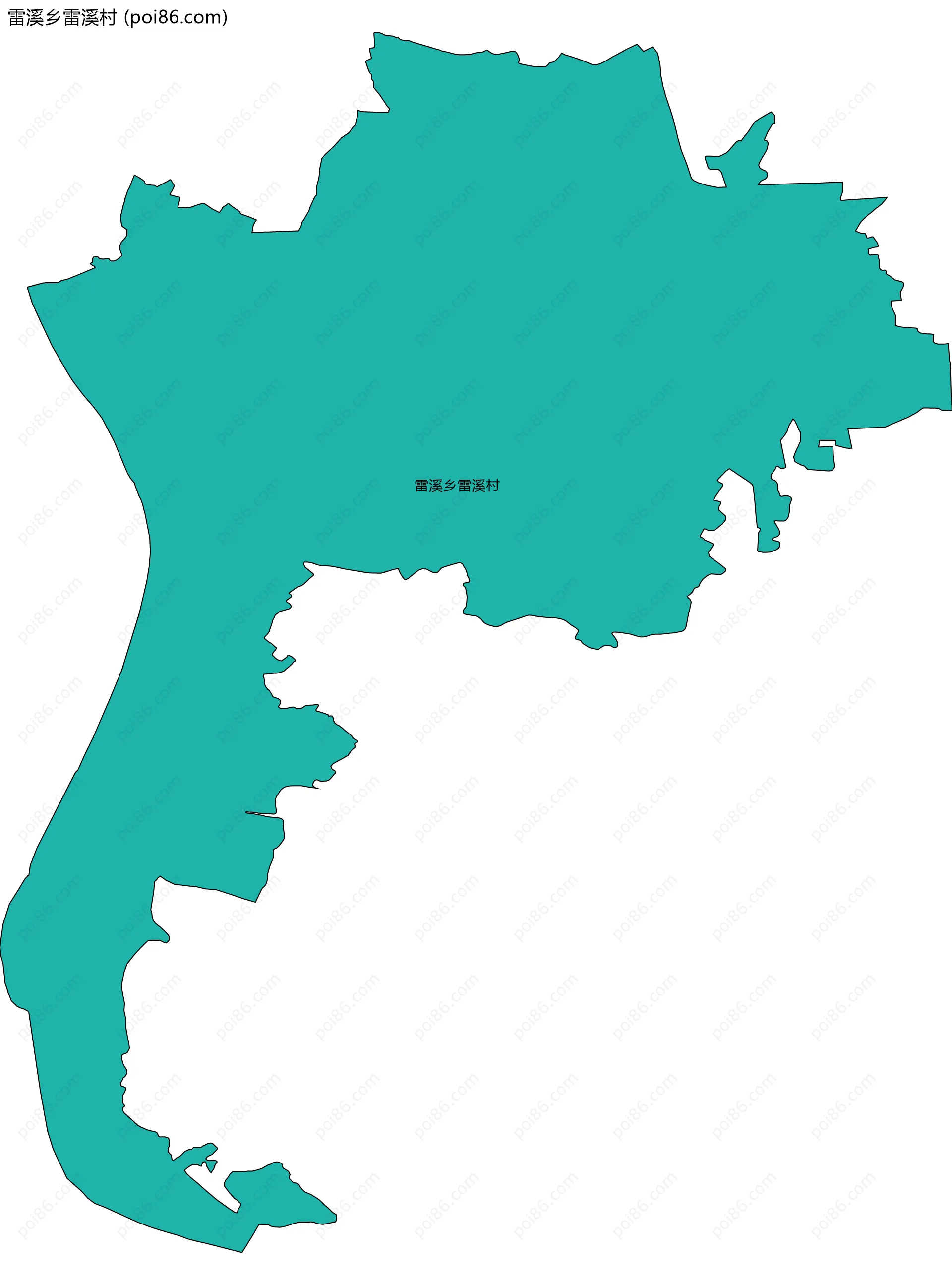 雷溪乡雷溪村边界地图