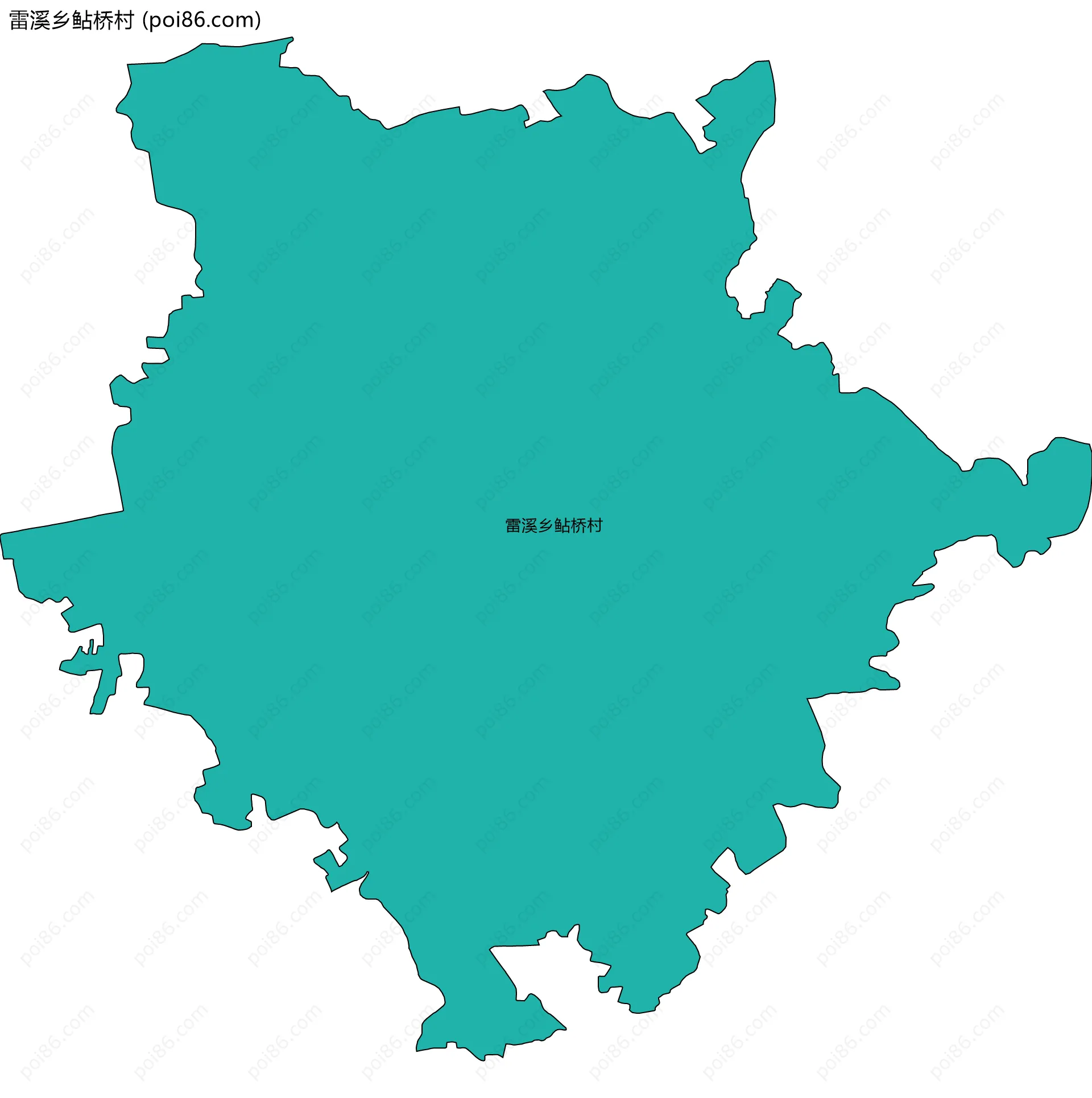 雷溪乡鲇桥村边界地图