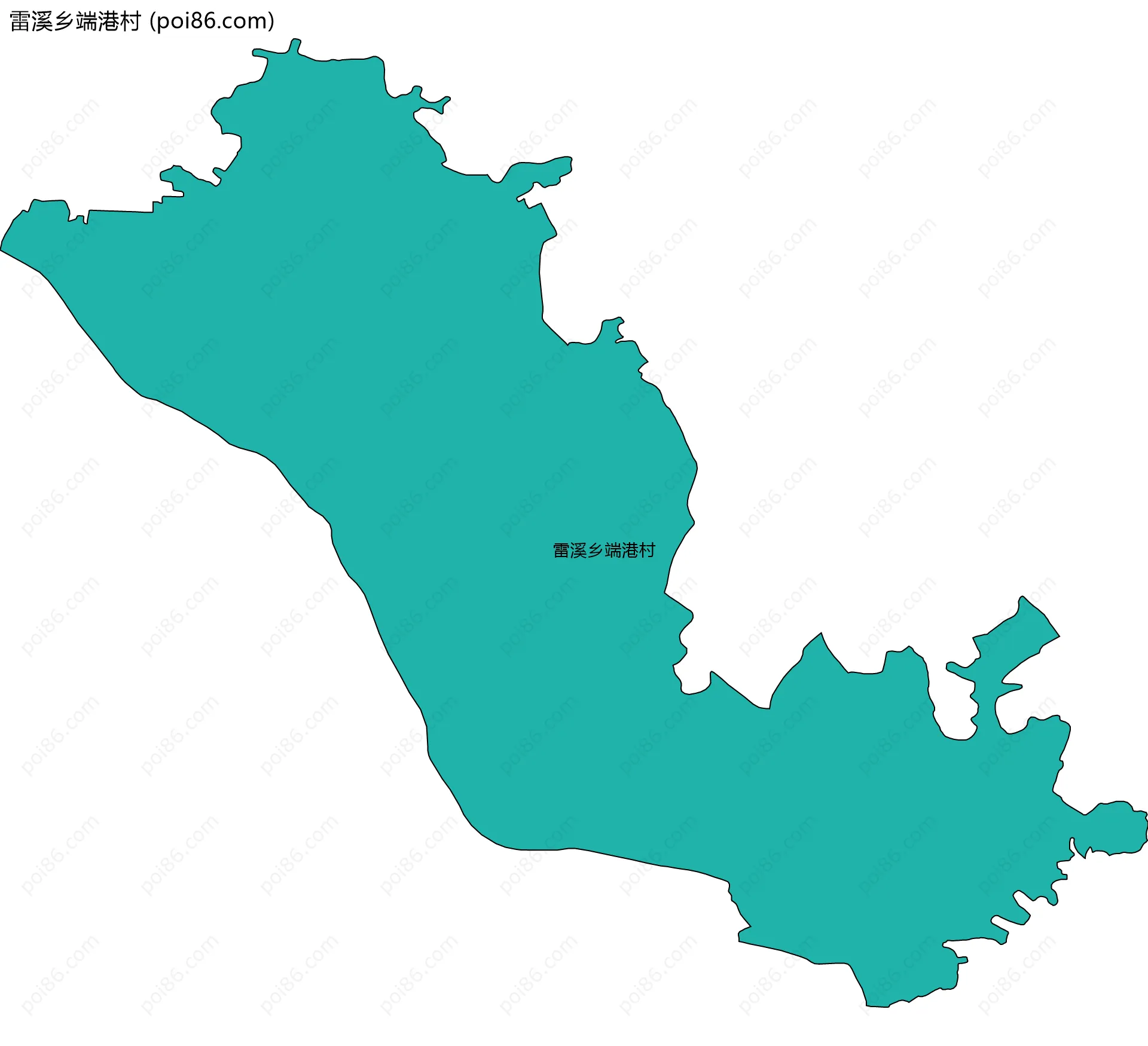 雷溪乡端港村边界地图