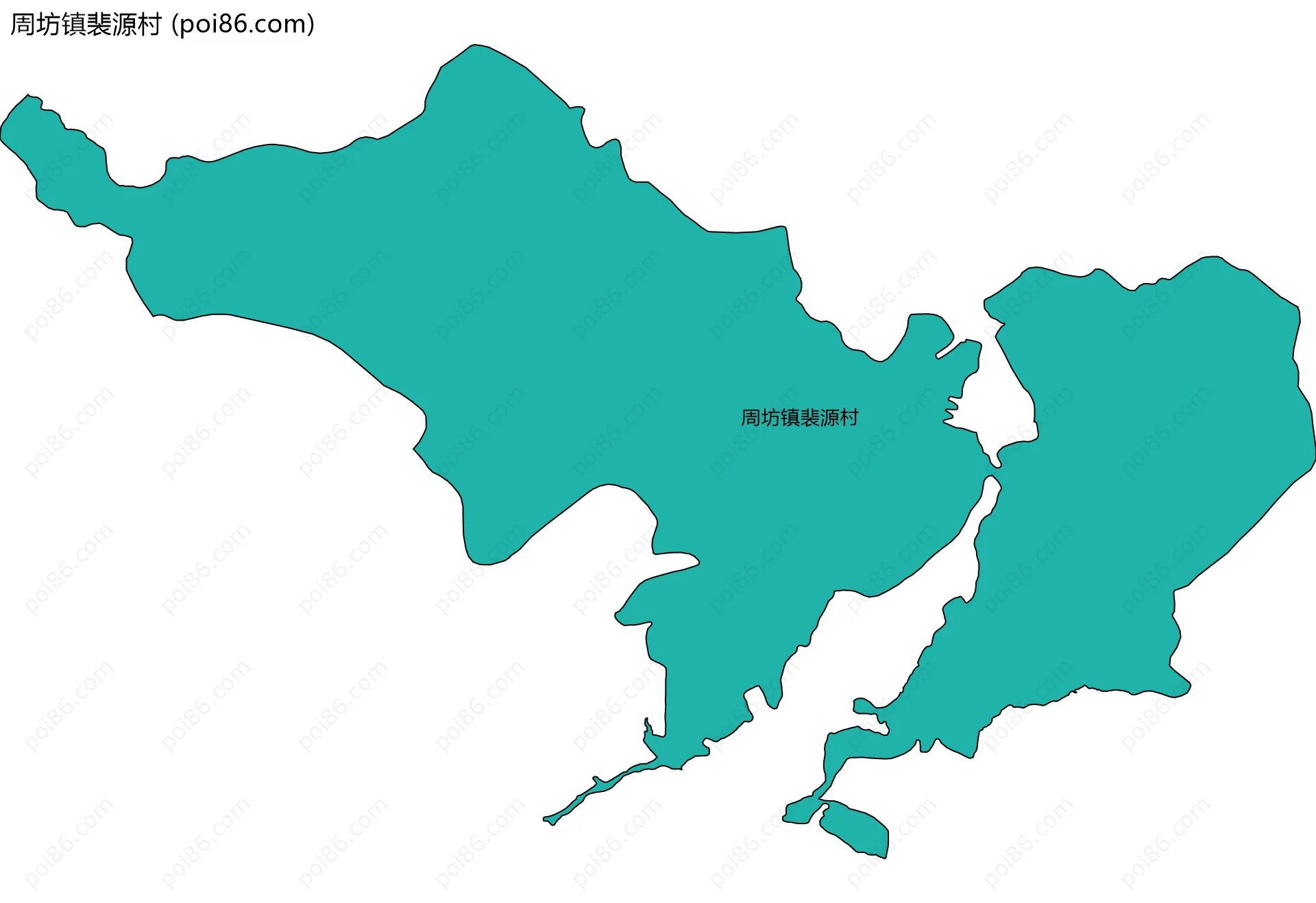 周坊镇裴源村边界地图