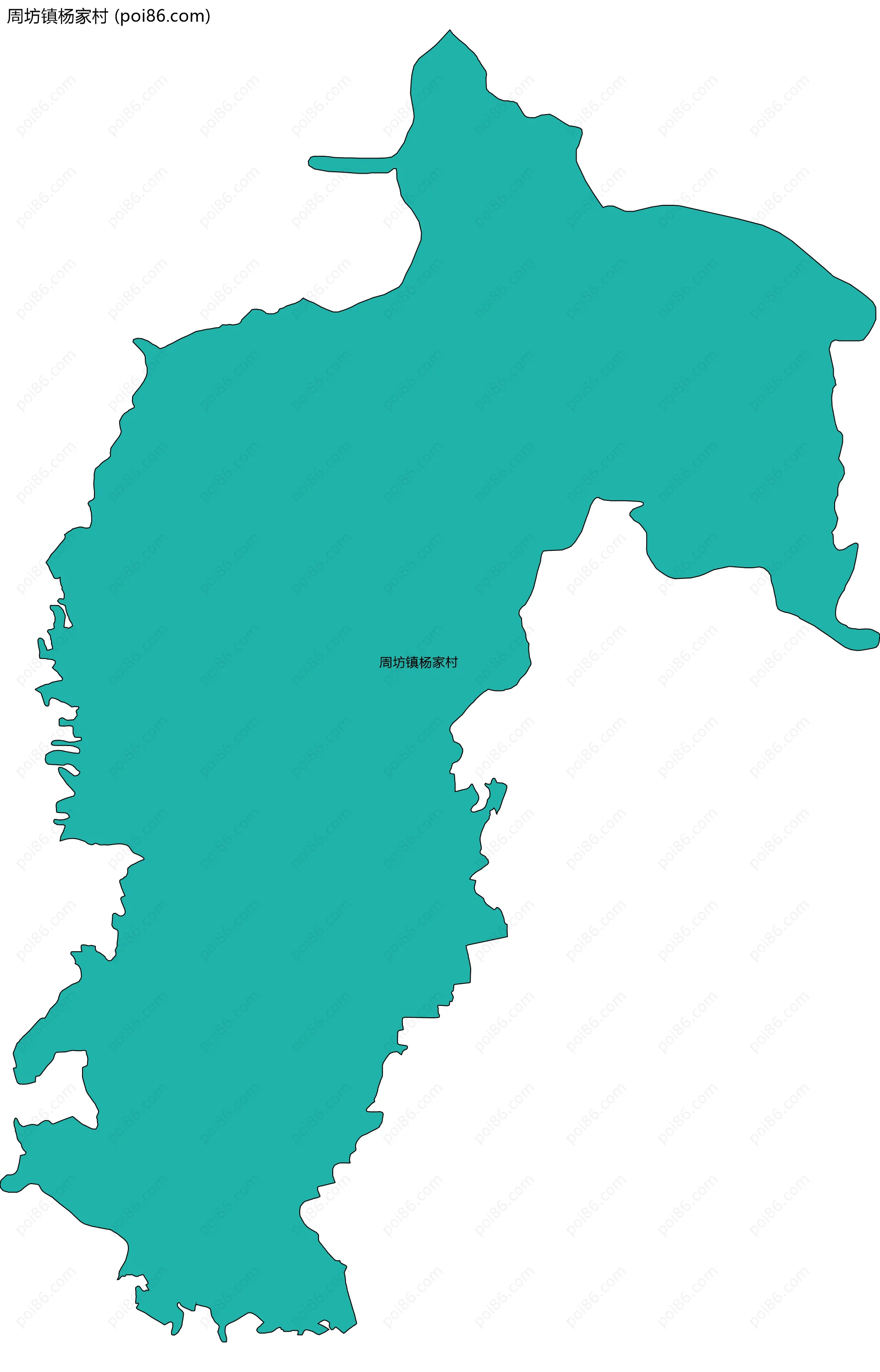 周坊镇杨家村边界地图