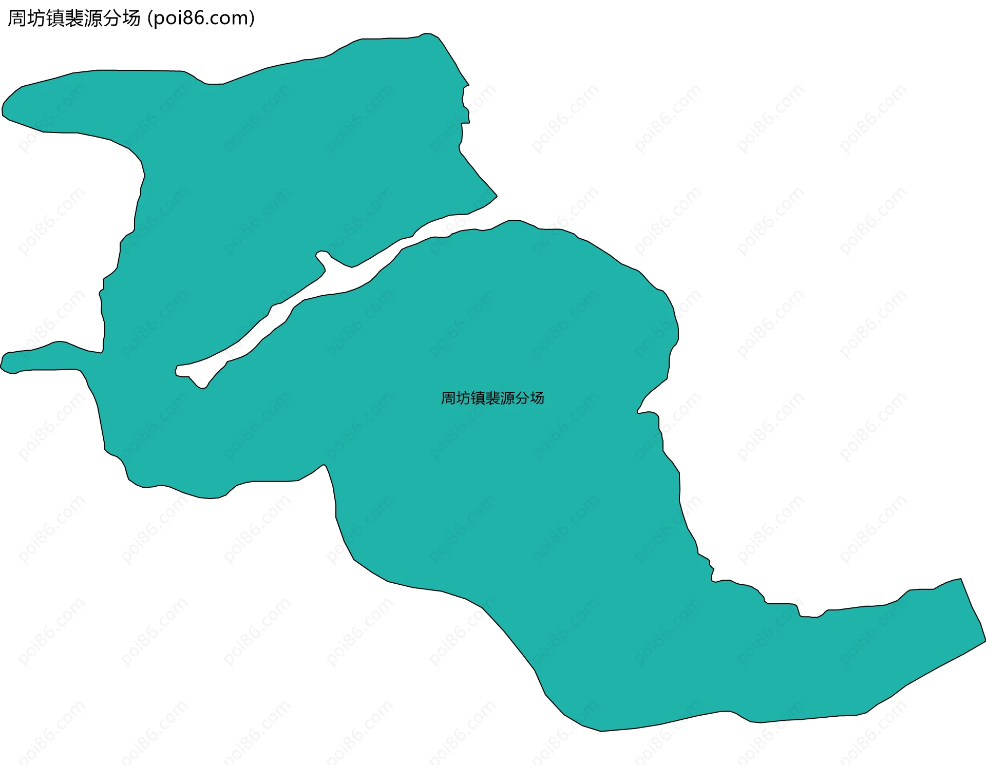 周坊镇裴源分场边界地图