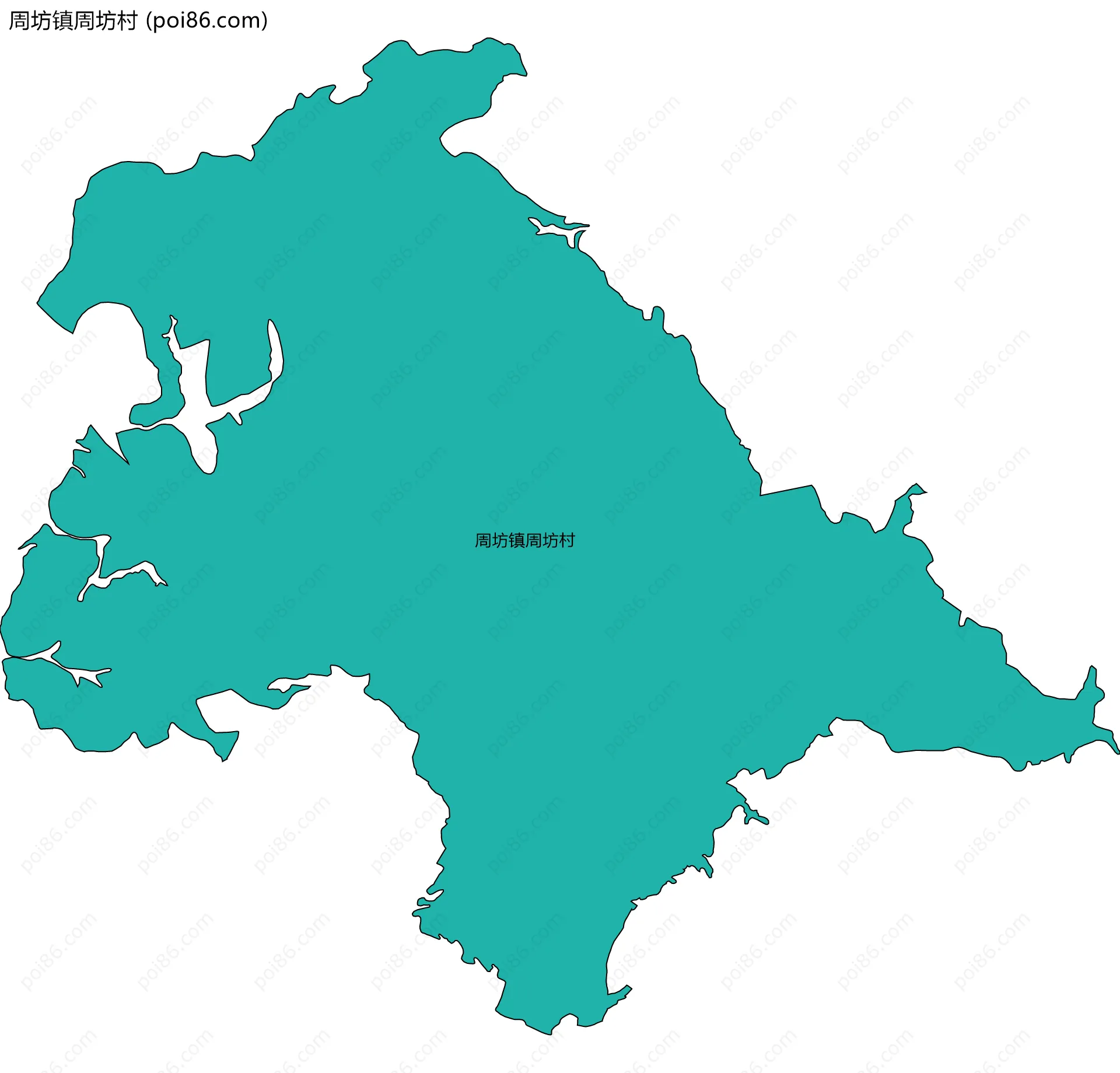 周坊镇周坊村边界地图