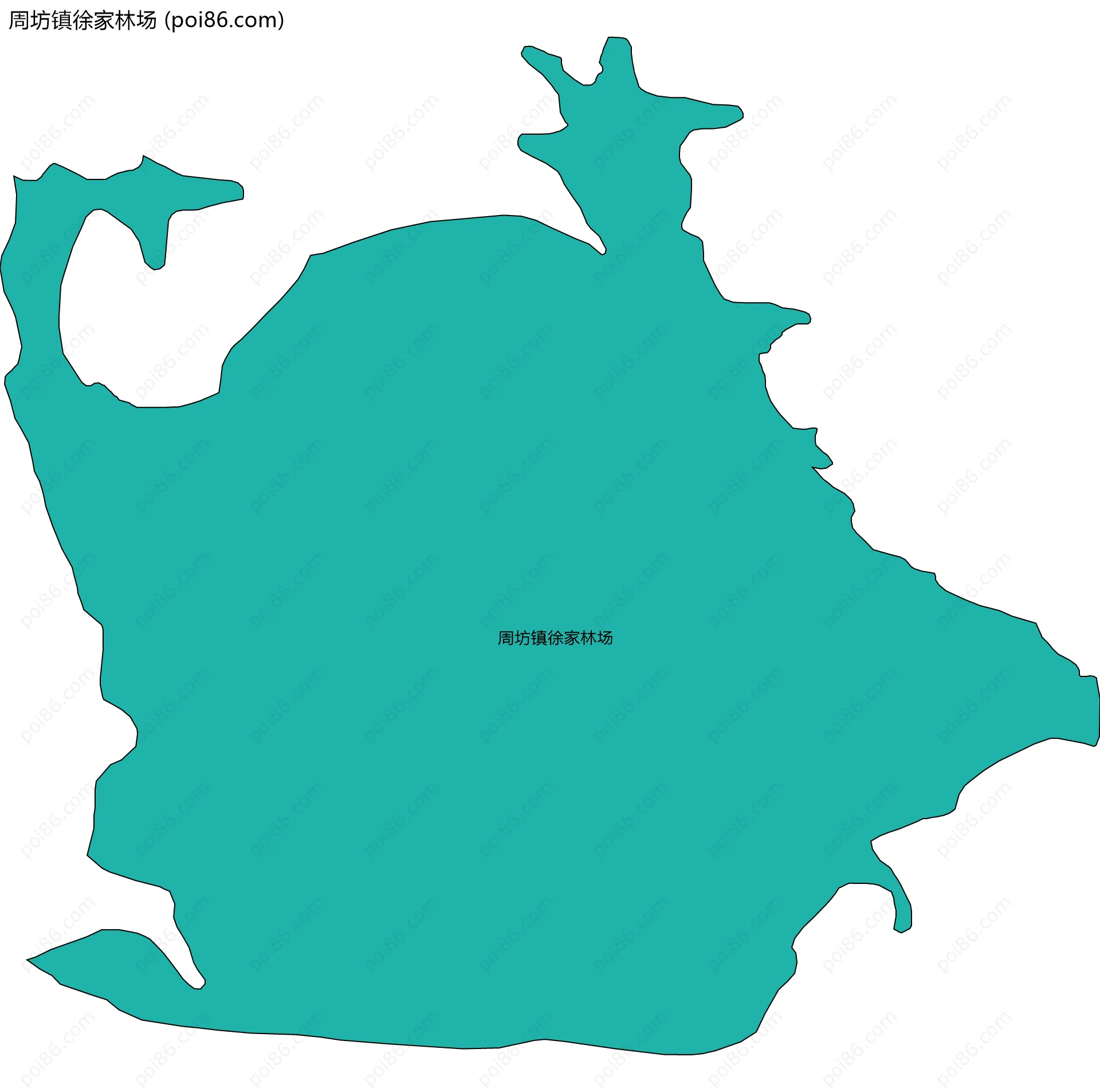 周坊镇徐家林场边界地图