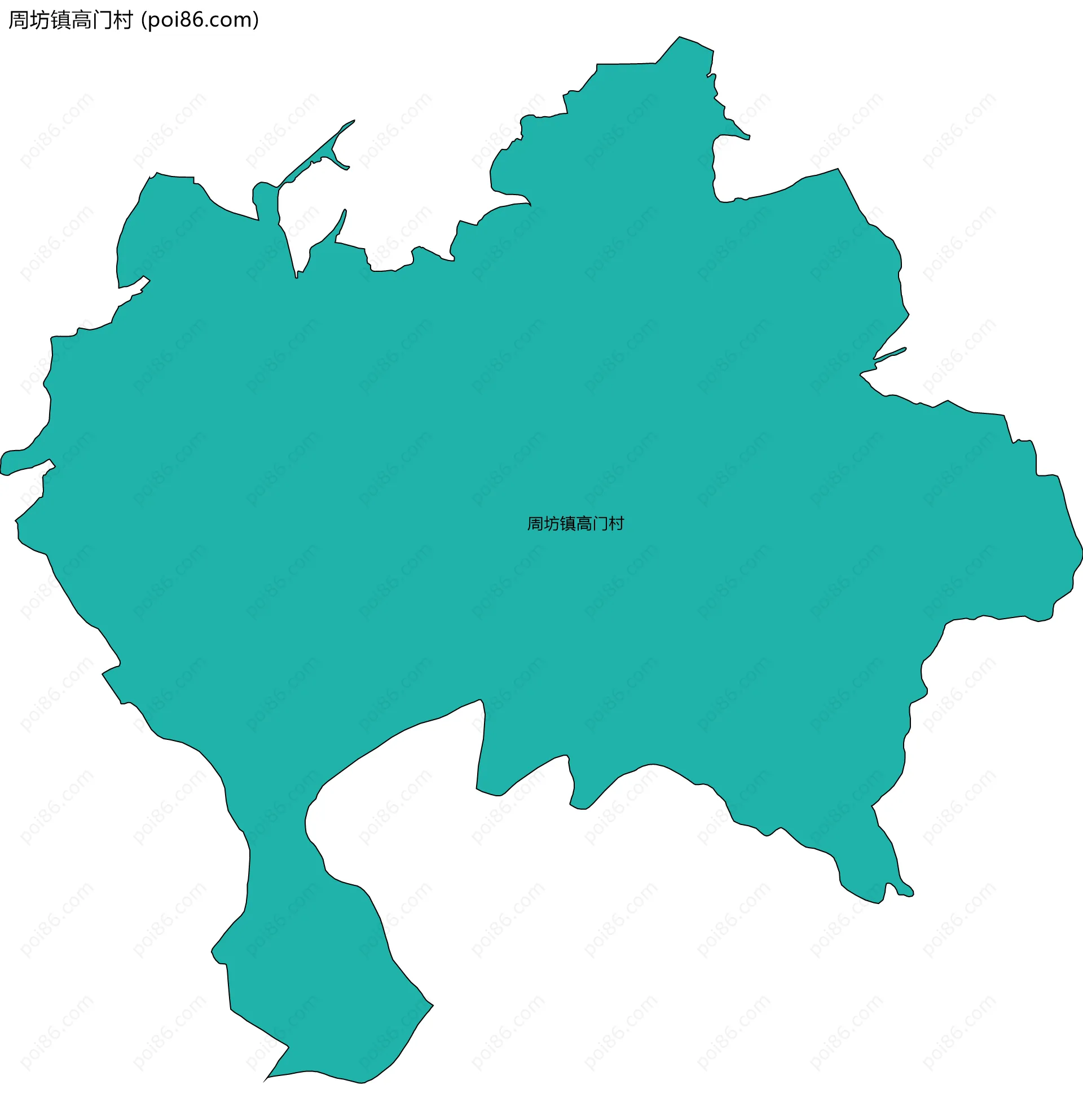 周坊镇高门村边界地图