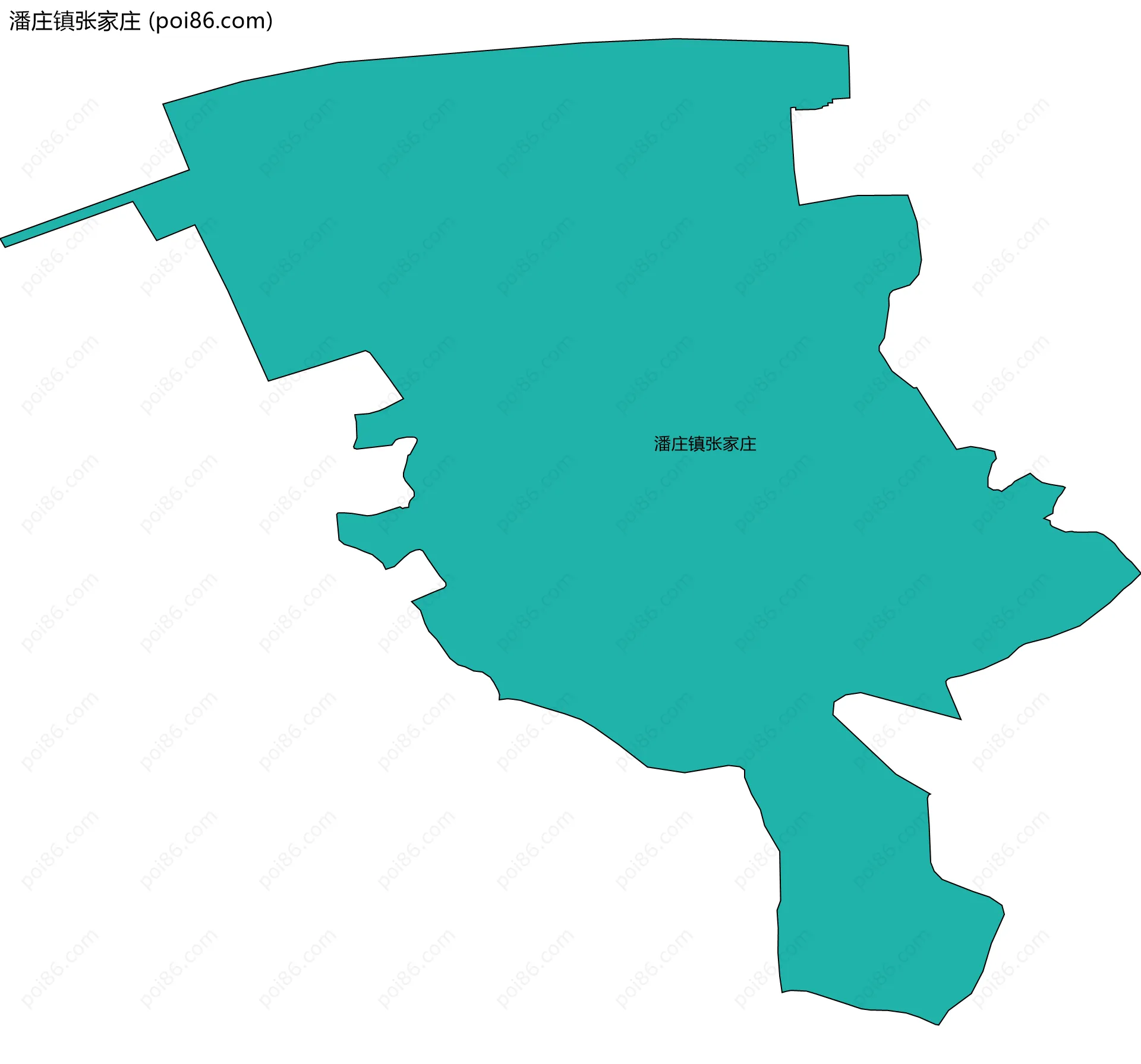 潘庄镇张家庄边界地图