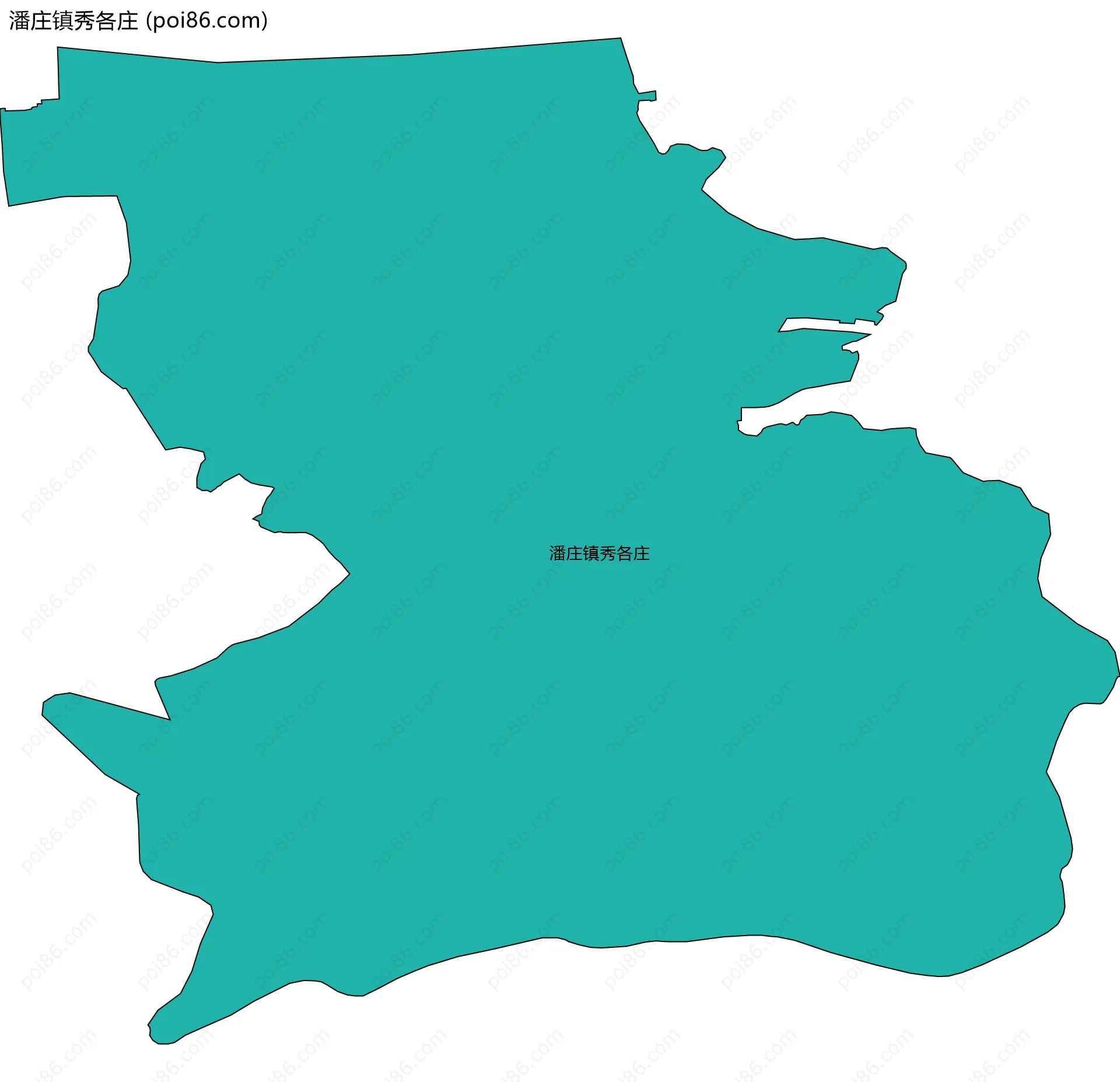 潘庄镇秀各庄边界地图