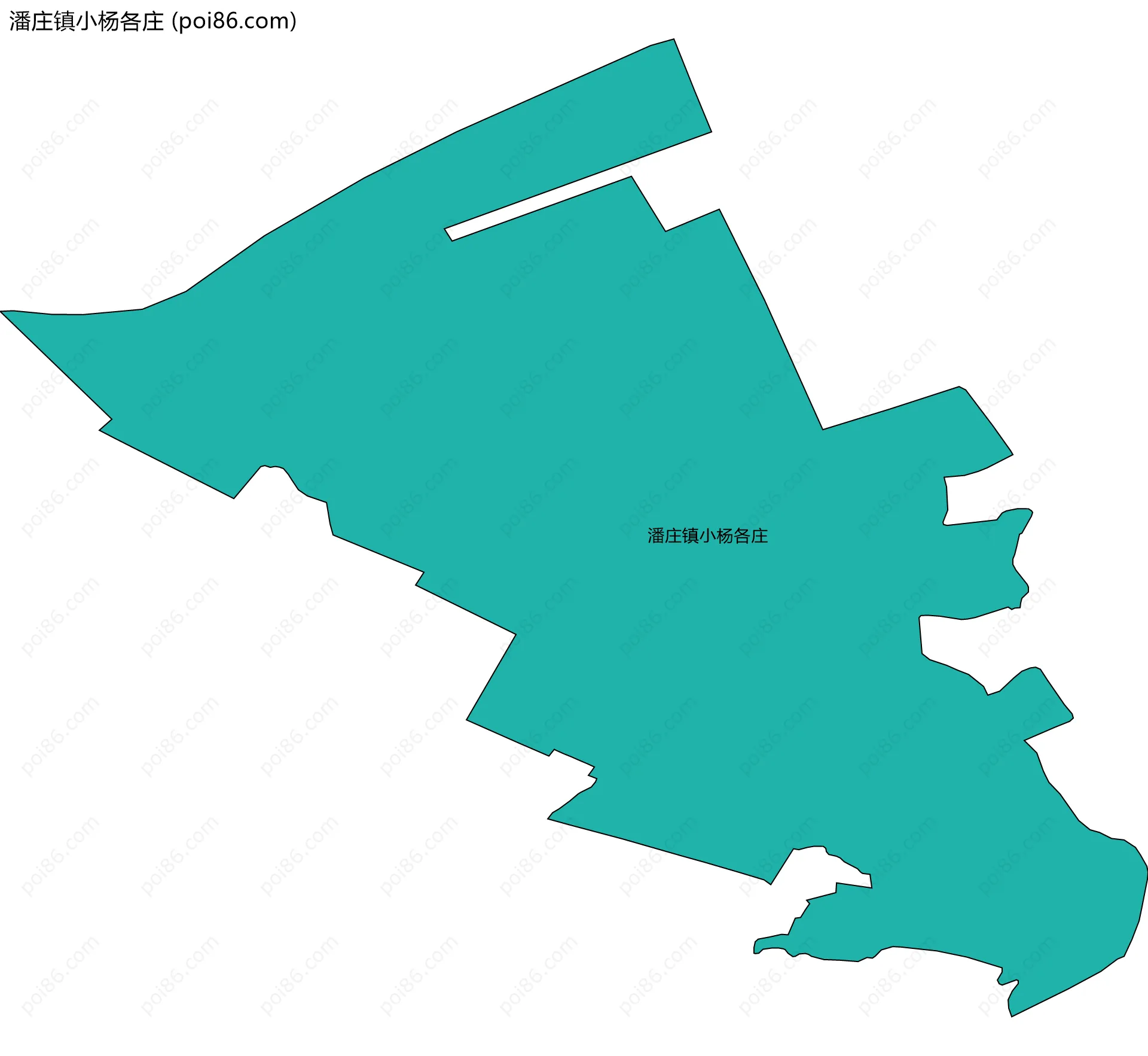 潘庄镇小杨各庄边界地图