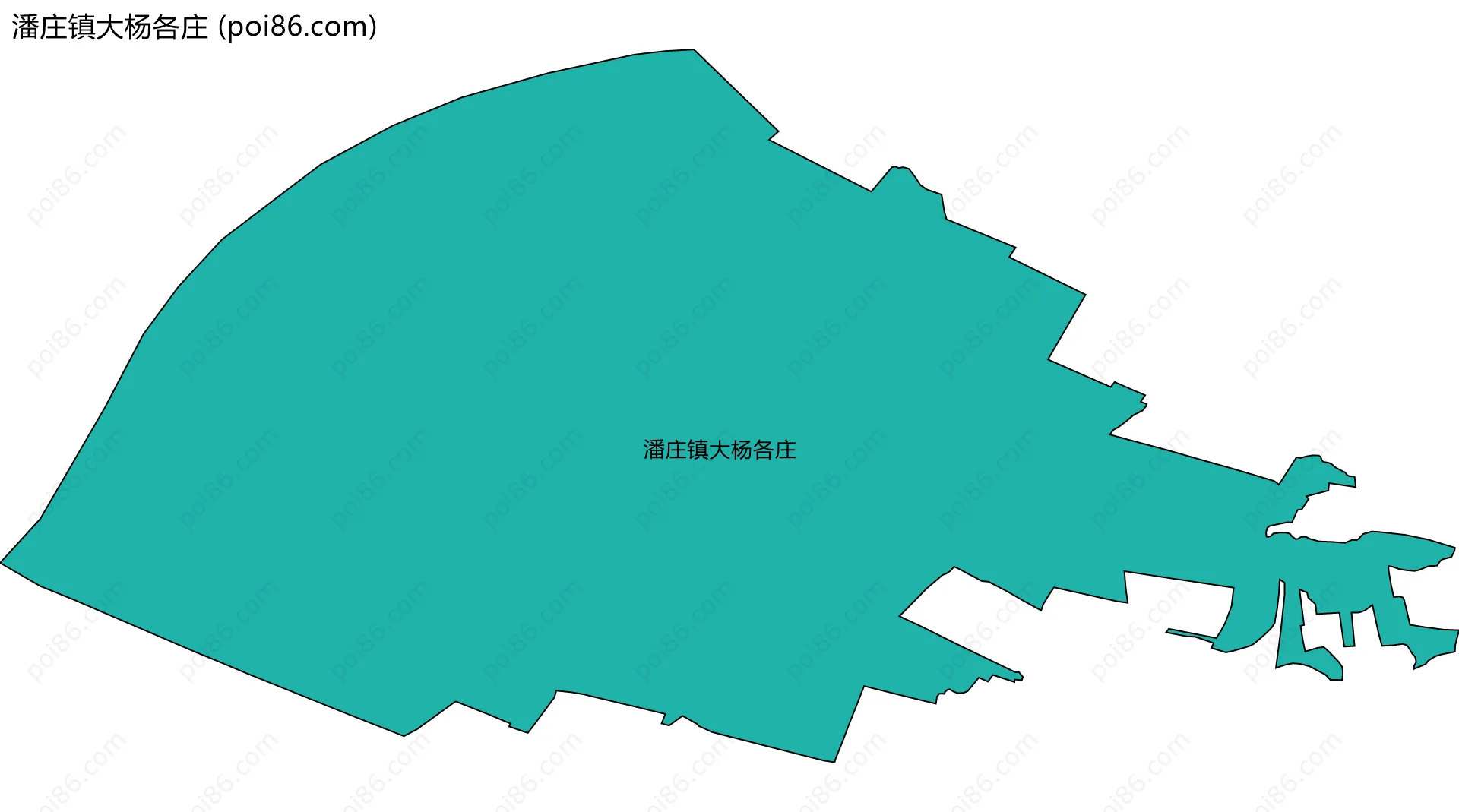 潘庄镇大杨各庄边界地图