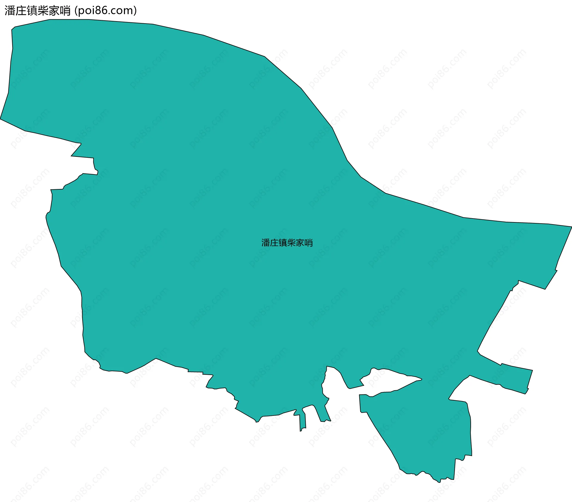 潘庄镇柴家哨边界地图