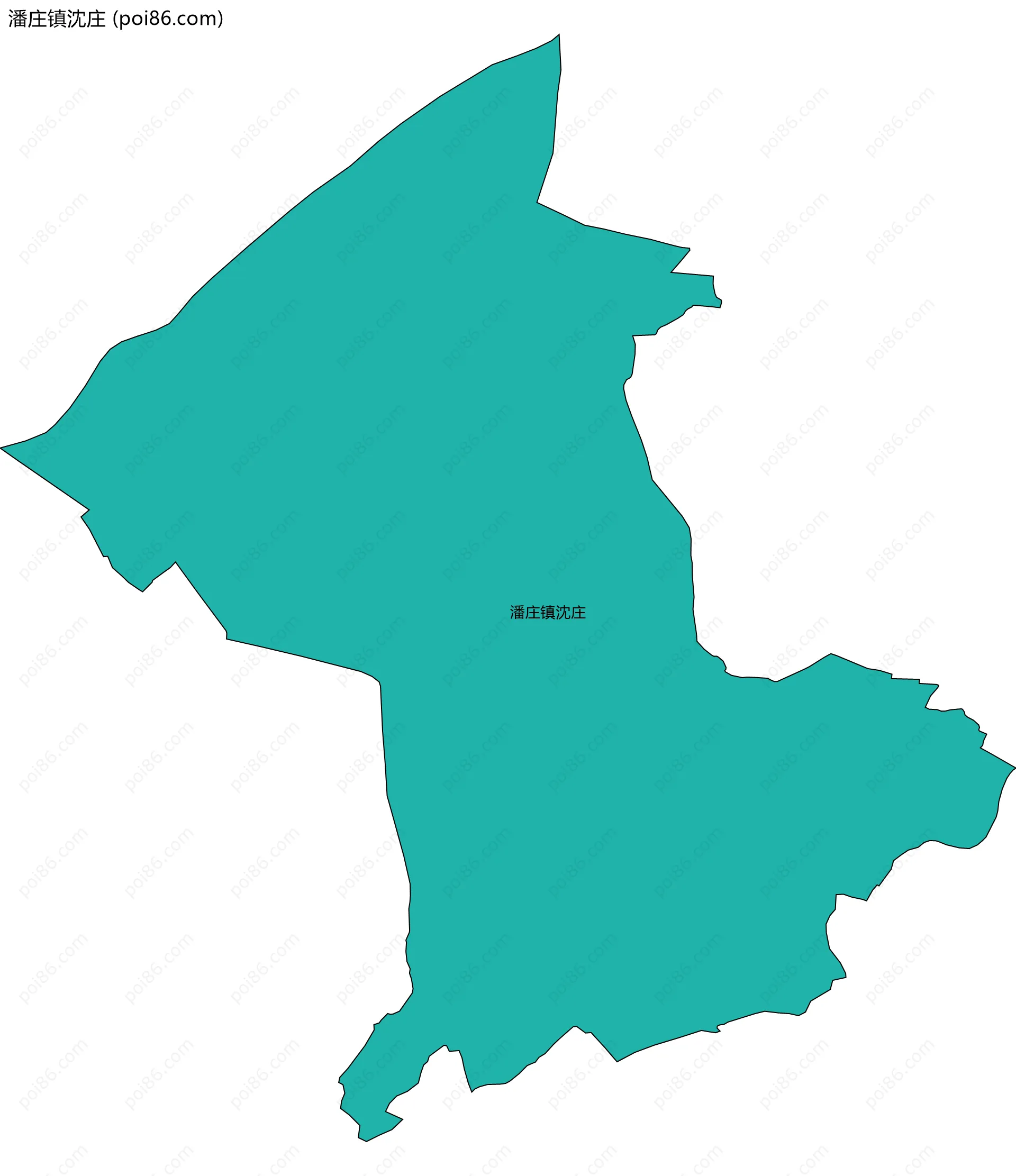 潘庄镇沈庄边界地图