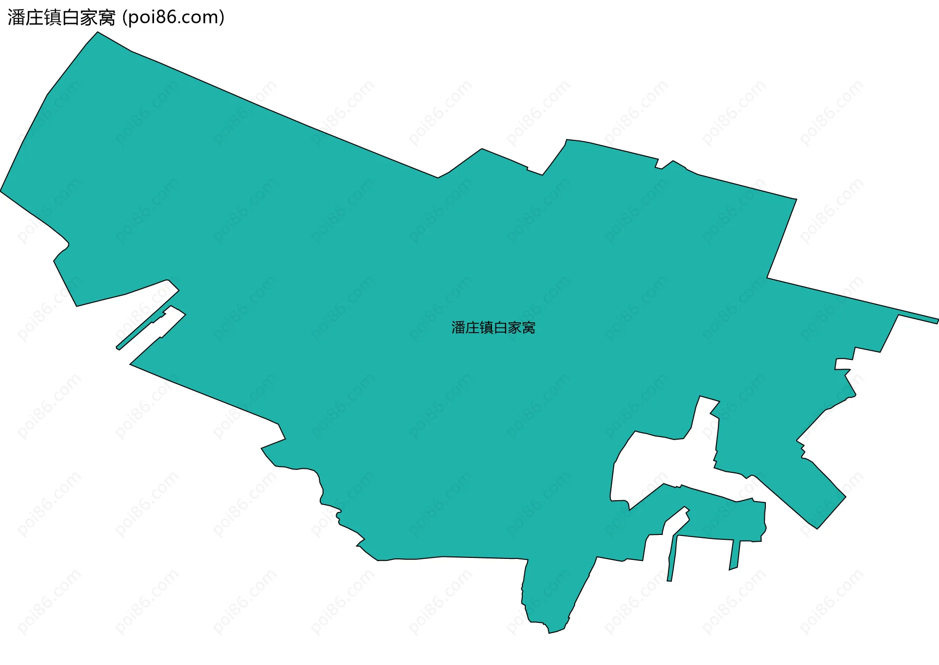 潘庄镇白家窝边界地图