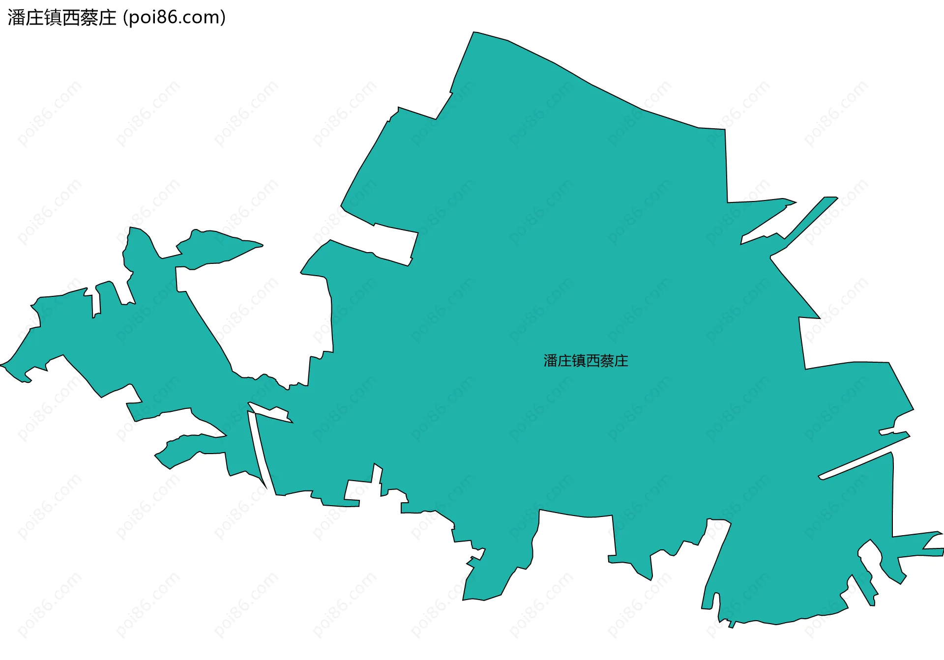 潘庄镇西蔡庄边界地图