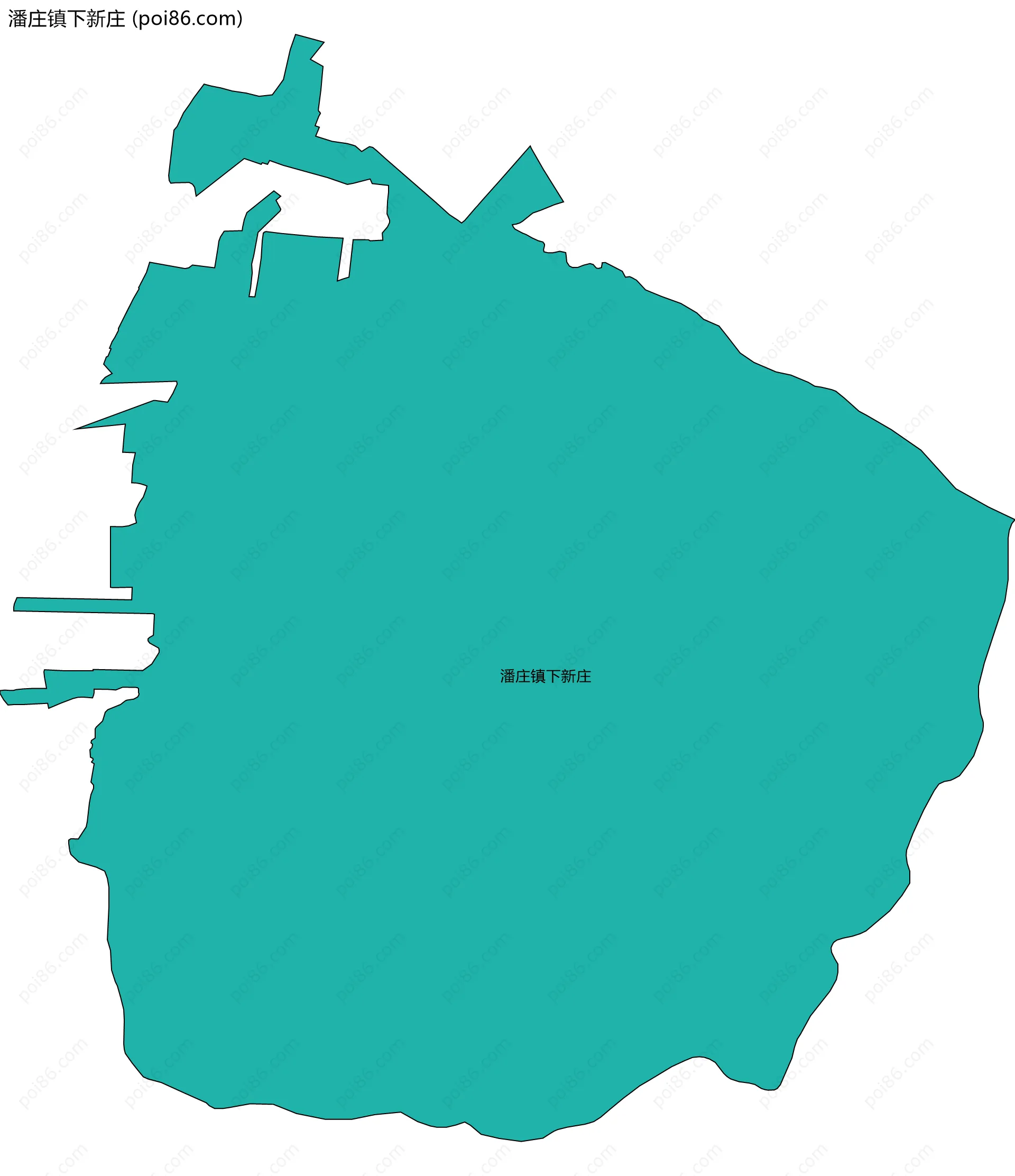 潘庄镇下新庄边界地图